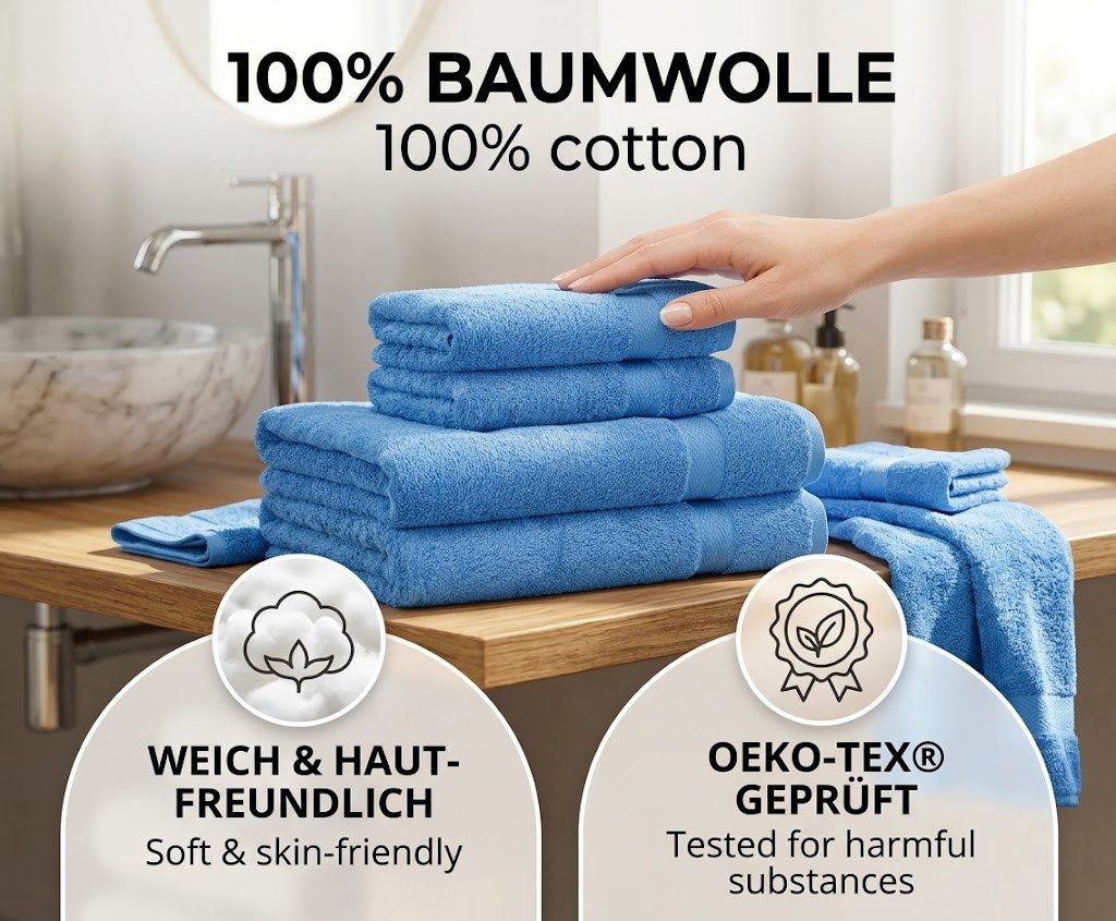 Betz Handtücher 10-teiliges Handtuch Set Premium, 100% Baumwolle (10-St), 4 Handtücher 50x100 cm, 2 Duschtücher 70x140 cm, 2 Gästetücher 30x50 – Bild 2 von 5