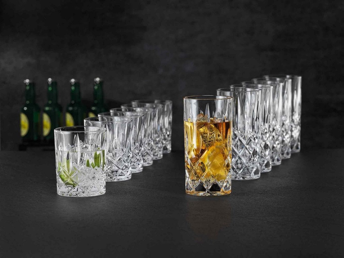 Nachtmann Longdrinkglas Nachtmann Nobelesse Bargläser-Set 12 tlg., Kristallglas