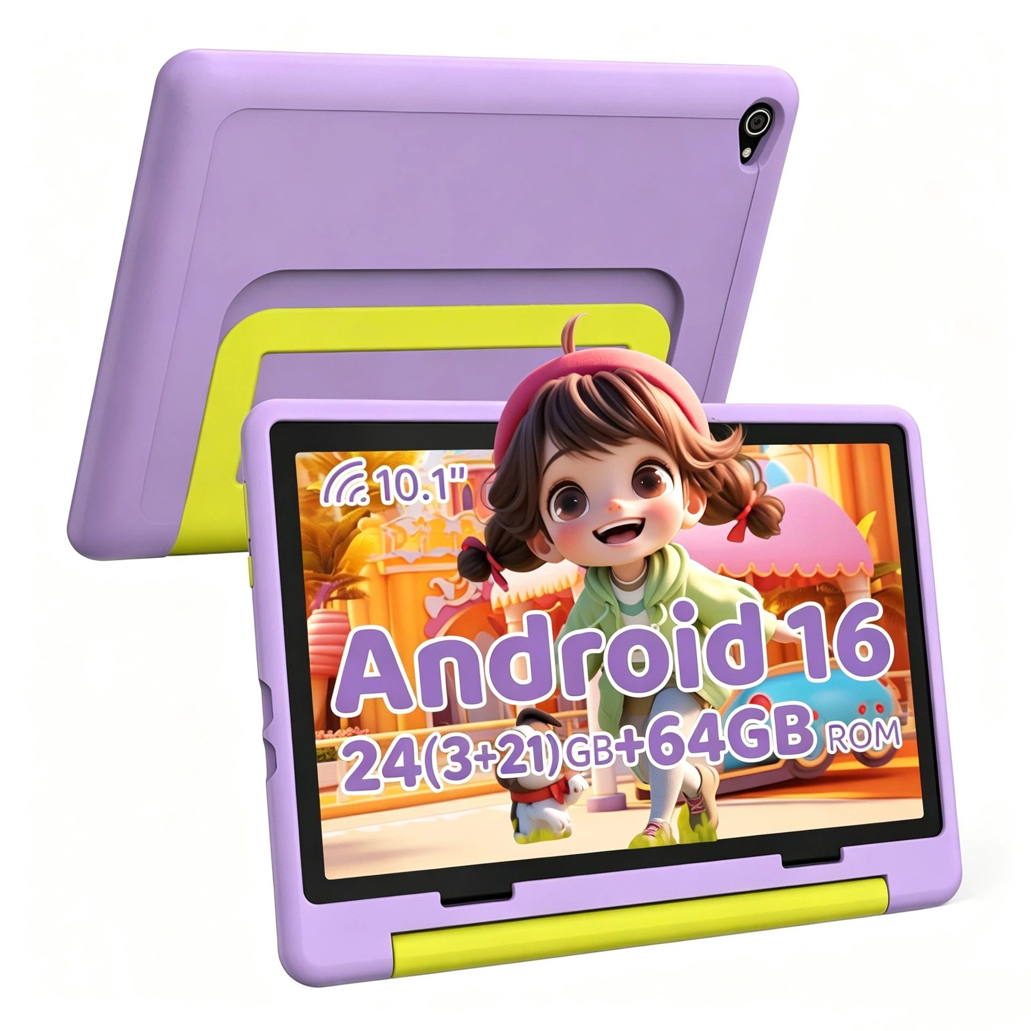 BUFO 10'' Android 64GB 1280x800 HD IPS WiFi 6 Lern Kinder Tablet (10", 64 GB, Android 16, 5G WiFi, Kids Bumper Blau, Elterliche Kontrolle, Anti-Blaulicht)