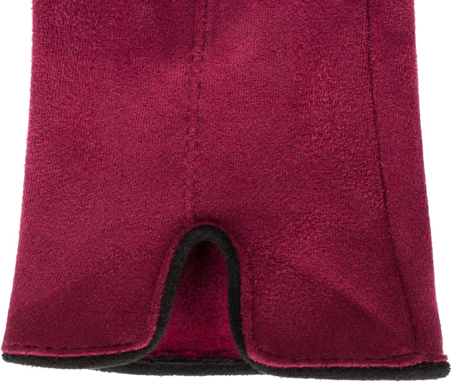 styleBREAKER Fleecehandschuhe Touchscreen Handschuhe Kontrast Bordeaux-Rot