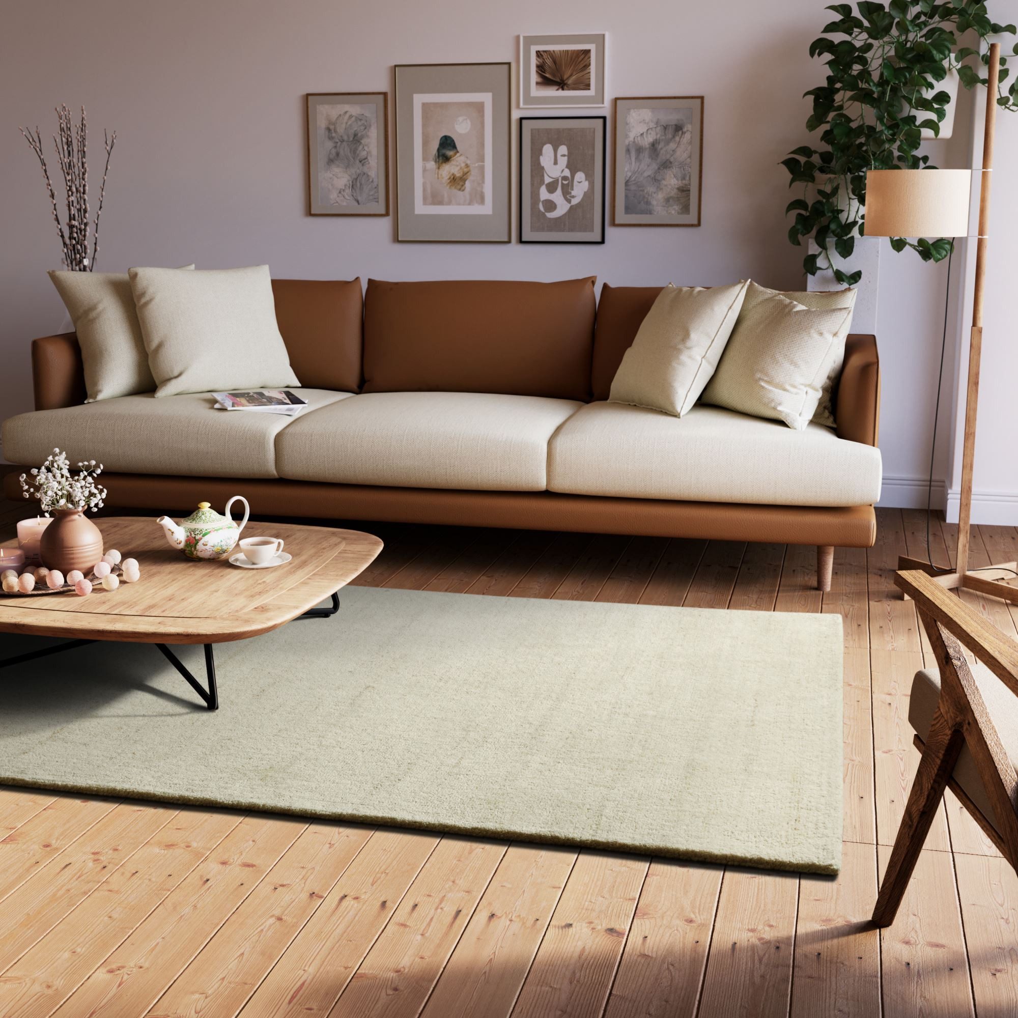 Steffensmeier Wollteppich Zaza, Rechteckig, Berber Teppich, 100 % Schurwolle