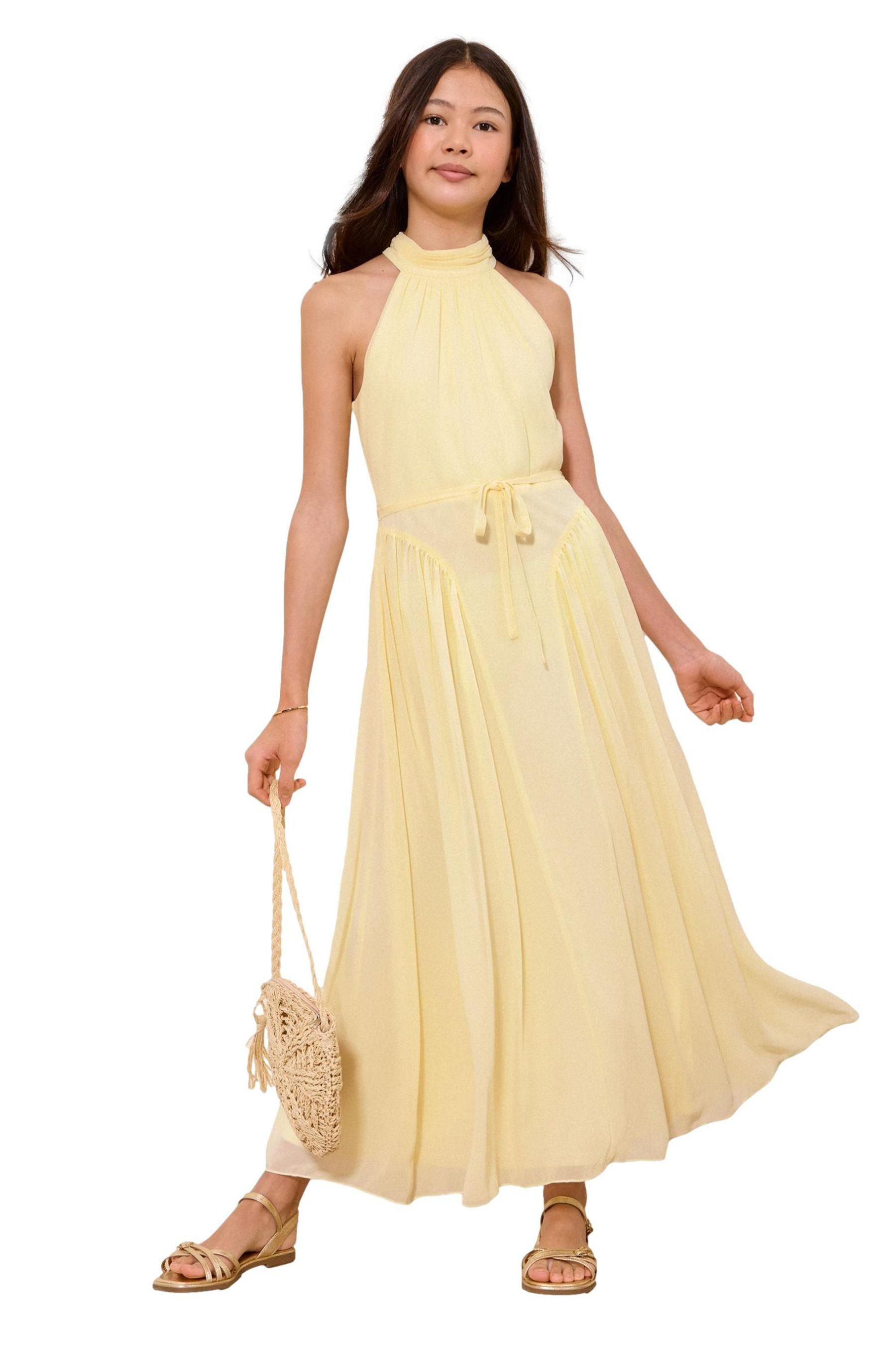 LIPSY Maxikleid Lipsy Teen festliches Neckholder-Maxikleid (2-tlg)