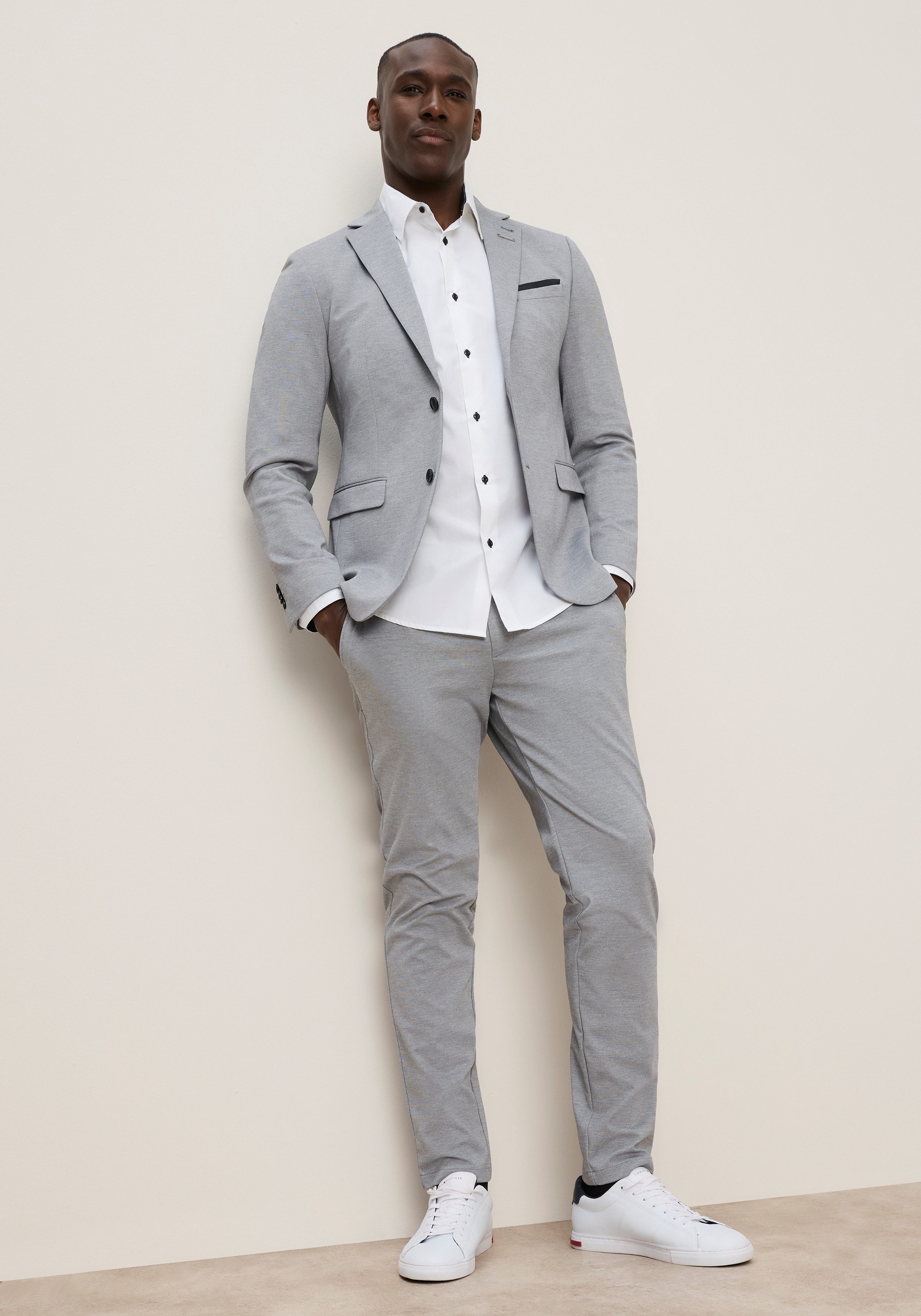 Bruno Banani Anzug Jersey (Sakko & Hose) elastische Qualität
