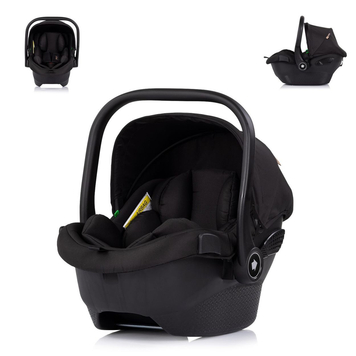 Chipolino Babyschale Babyschale Pearl i-Size, ab: 0, bis: 1.25, (40-85cm) Sonnendach 3-Punkt-Gurt Kopfstütze