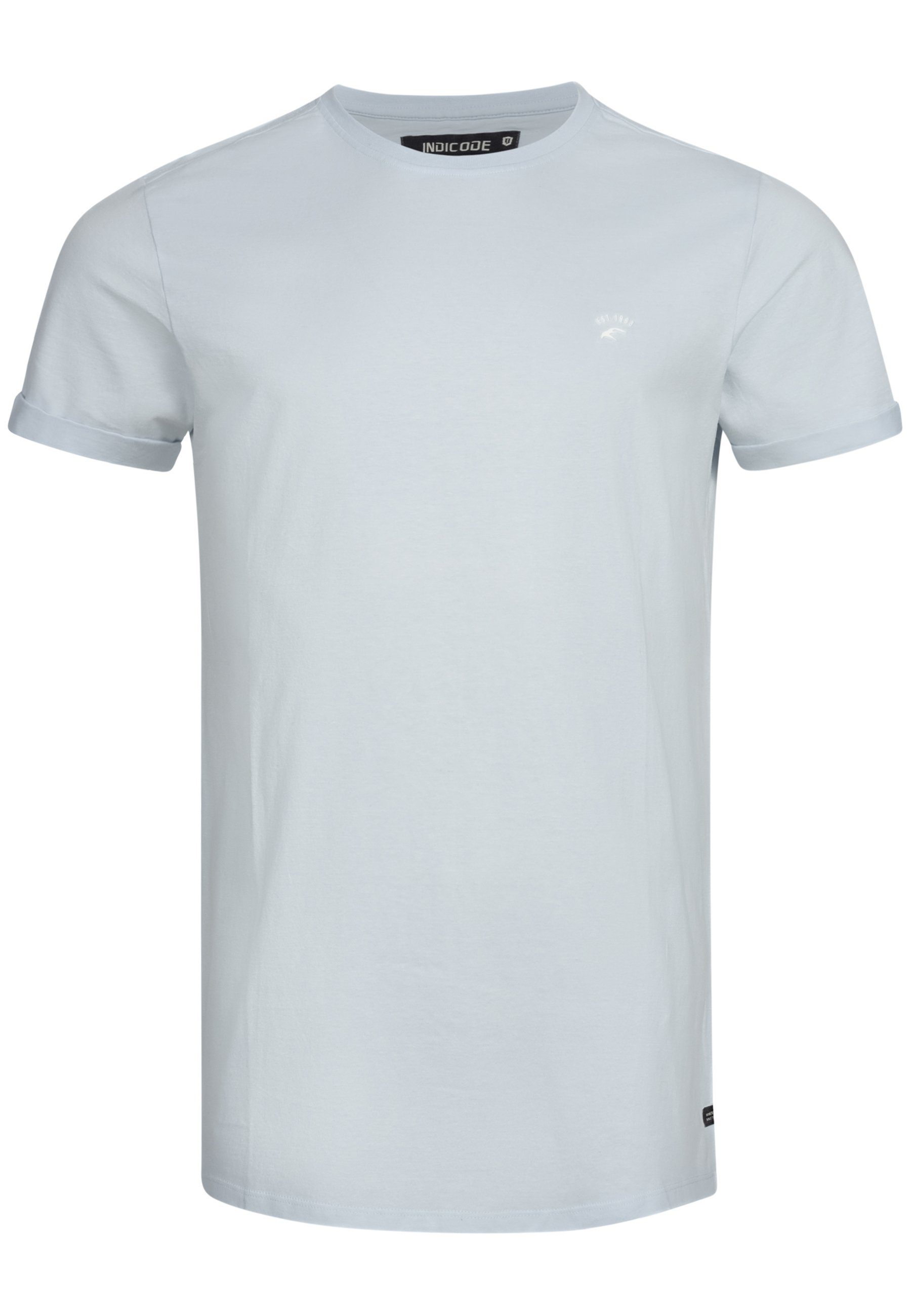 Indicode T-Shirt Kloge mit dezentem Label-Detail günstig online kaufen