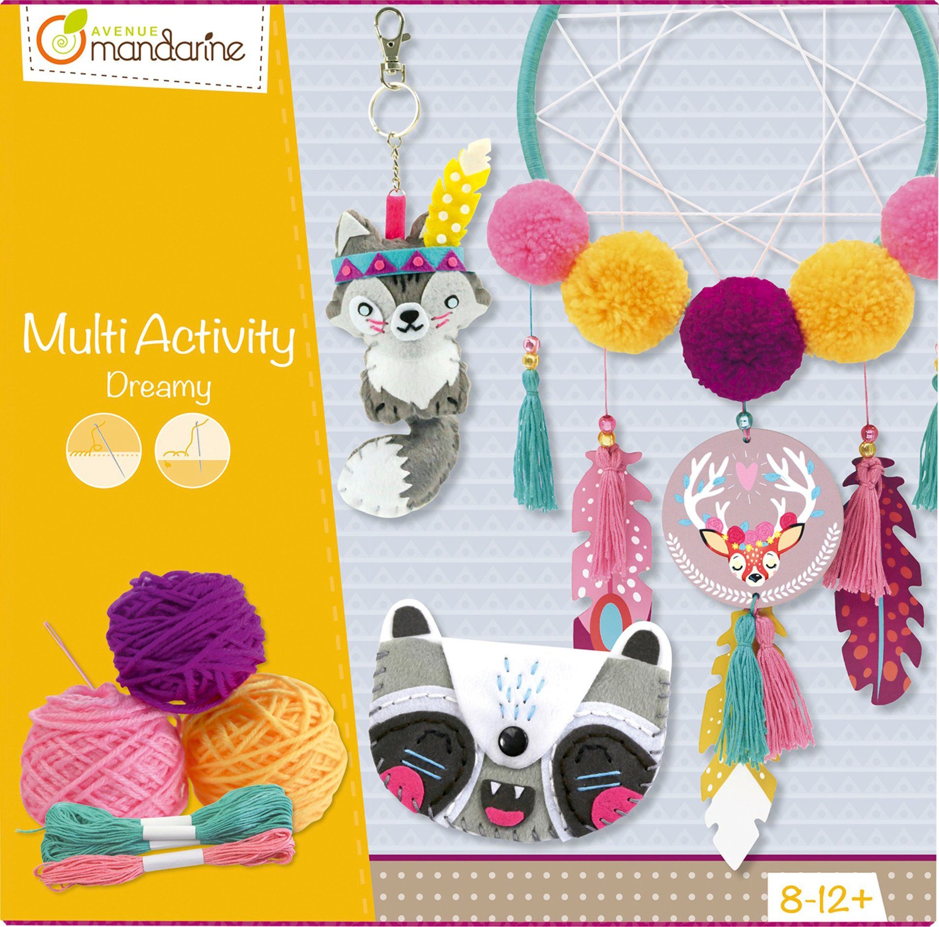 Avenue Mandarine Kreativset Kreativ-Box Multi Activity Dreamy, mit Material und Anleitungsheft