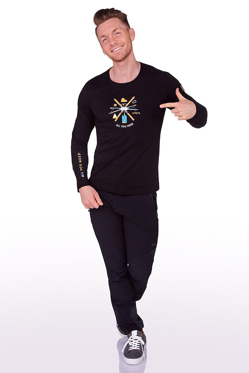 Almgwand Outdoorjacke Longsleeve Herren - LUDLALM - schwarz