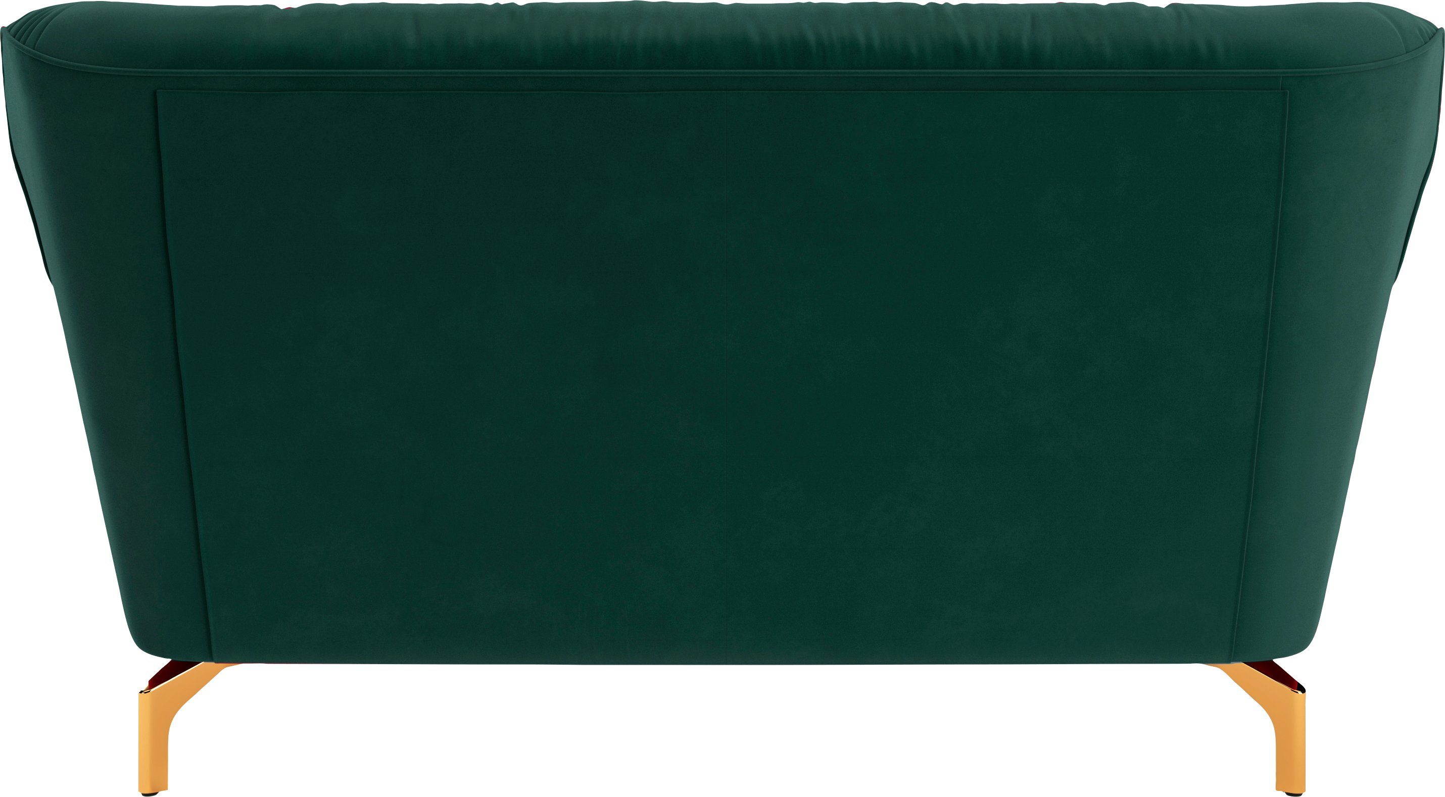 sit&more 2-Sitzer Orient 3, inkl. 2 Zierkissen mit Strass-Stein, goldfarbene Metallfüße