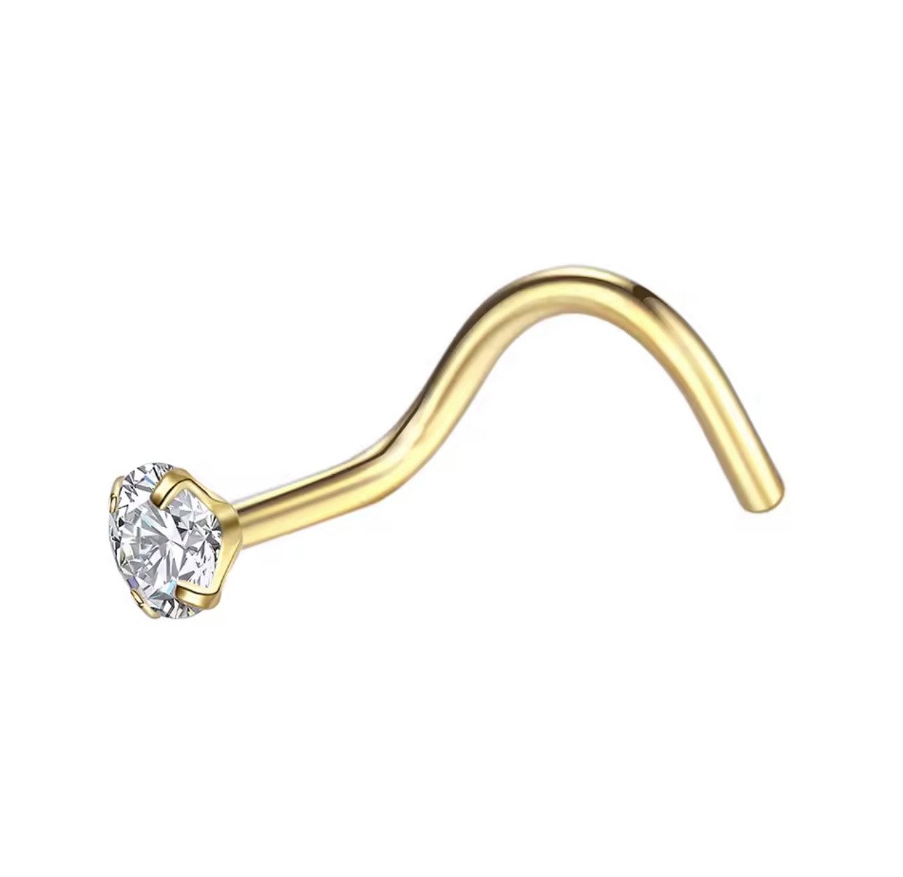 Karisma Schmuck Nasenpiercing aus Titan Nasenstecker mit Kristallstein Pron günstig online kaufen