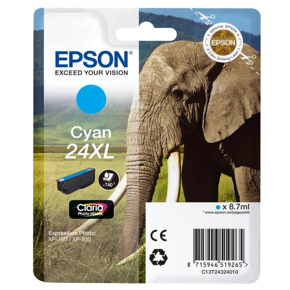Epson 24XL / C13T24324012 Tinte Cyan (1-tlg) Nachfülltinte (x)