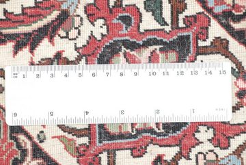 Orientteppich Bidjar mit Seide 221x219 Handgeknüpfter Orientteppich, Nain Trading, rund, Höhe: 15 mm
