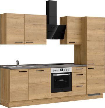 nobilia® Küchenzeile "Structura premium", vormontiert, Ausrichtung wählbar, Breite 270 cm, ohne E-Geräte