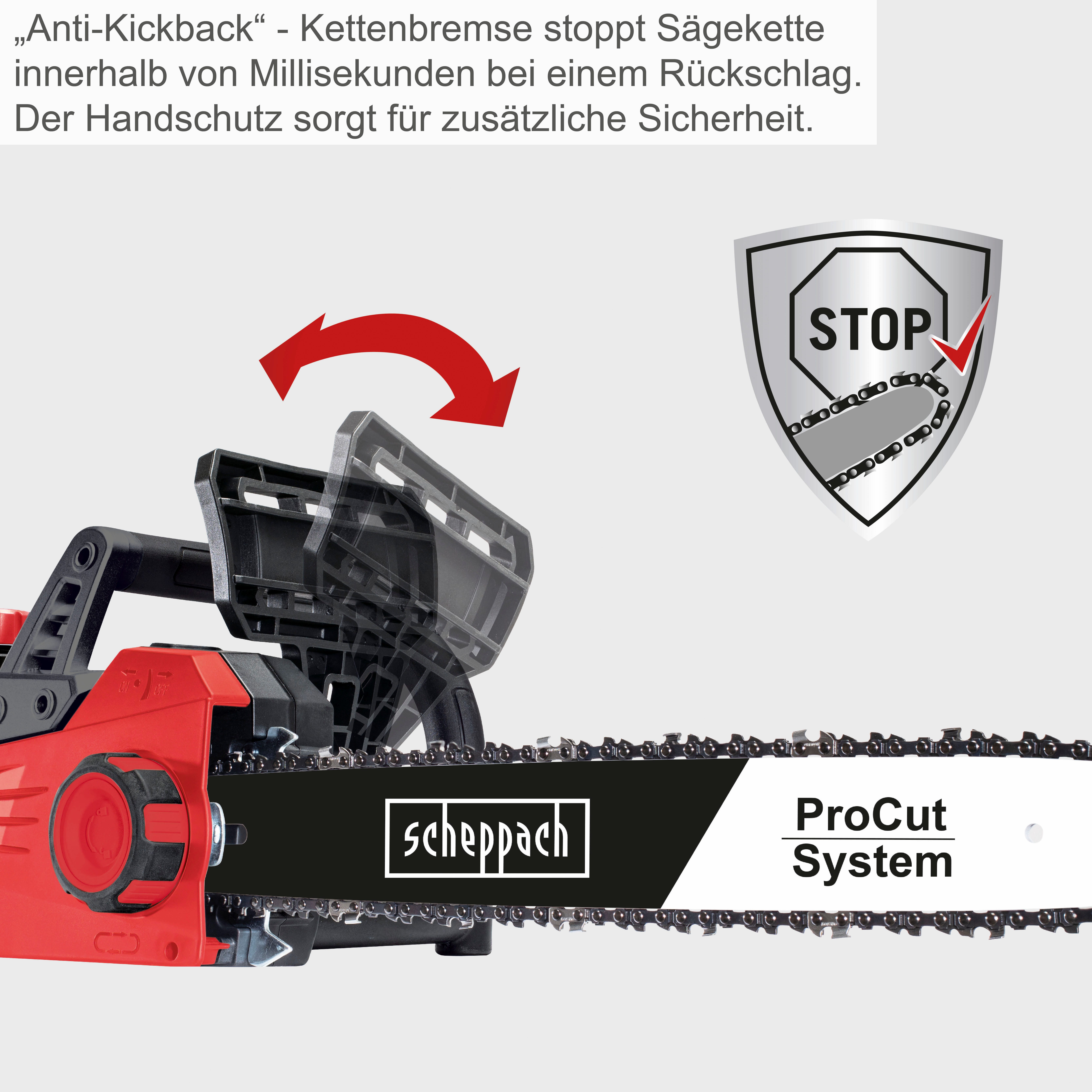 Scheppach Elektro-Kettensäge CSE2600, 45,5 cm Schwertlänge günstig online kaufen