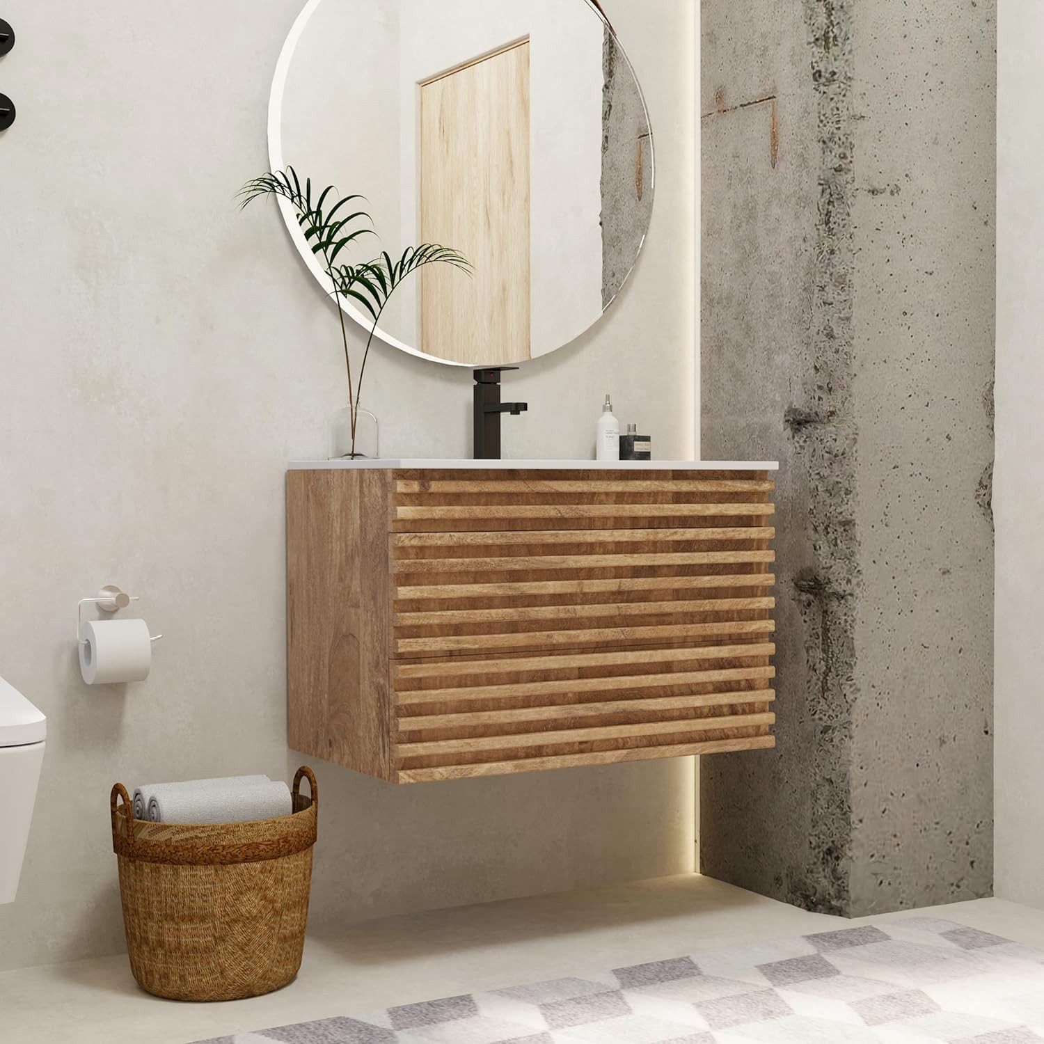 UEV Waschtisch mit Unterschrank, natur, 60cm/75cm/90cm günstig online kaufen