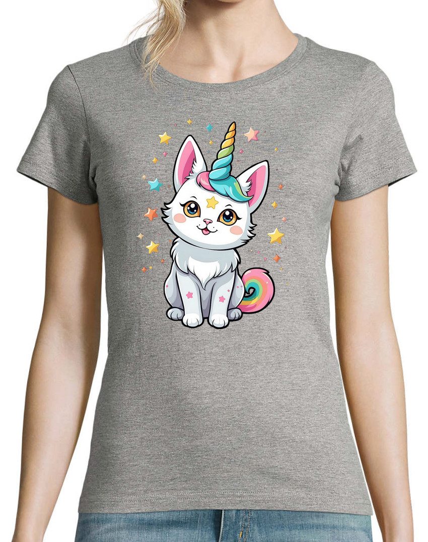 Youth Designz Print-Shirt Katze Einhorn Damen günstig online kaufen