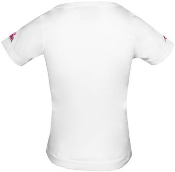 Isar-Trachten T-Shirt Mädchen T-Shirt 'Reh' mit Stickerei 52766, Weiß P