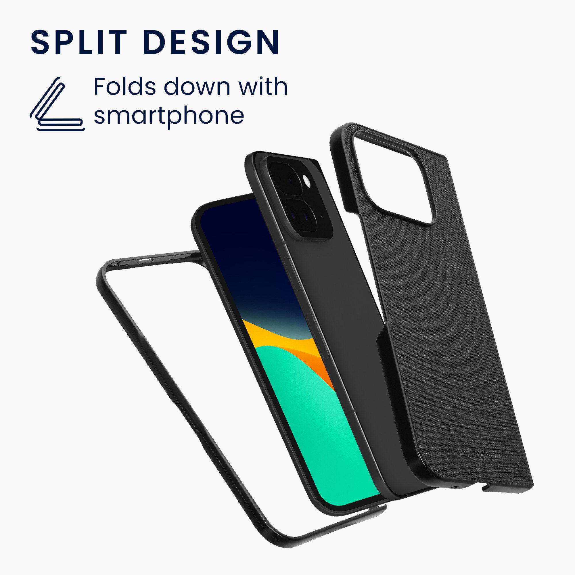 kwmobile Smartphone-Hülle Flip Hardcase für Google Pixel 10 Pro Fold, Hülle für Foldable Handy - Handyhülle