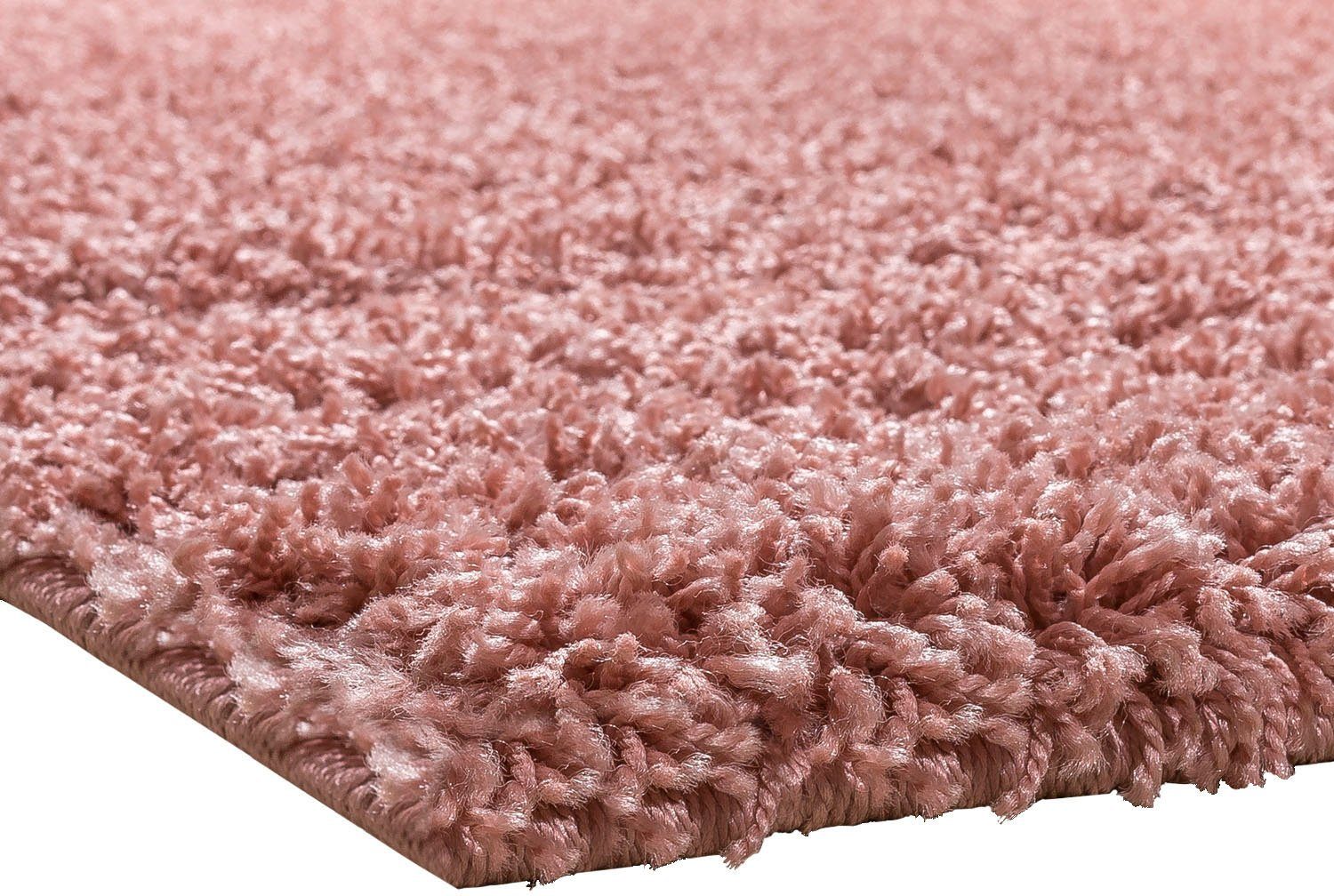 Paco Home Teppich Twister 500, rechteckig, Höhe: 44 mm, Uni Hochflor Shaggy mit hoher Fadendichte