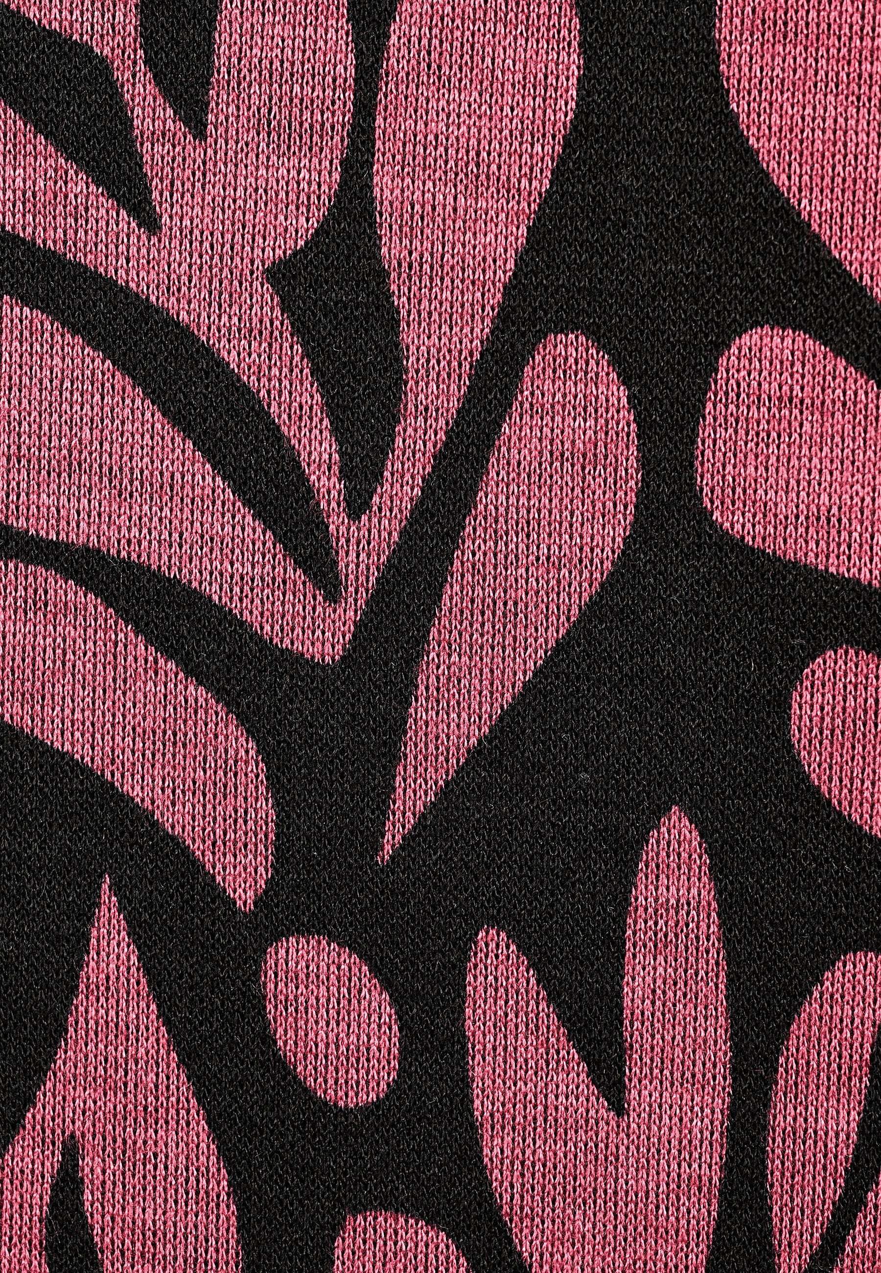 BICALLA T-Shirt Shirt mit Ornament-Print in Rot/Schwarz (1-tlg)