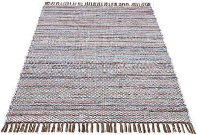 Teppich Kelim Chindi, carpetfine, rechteckig, Höhe: 6 mm, handgewebter Wendeteppich mit Fransen, auch in Läufergrößen