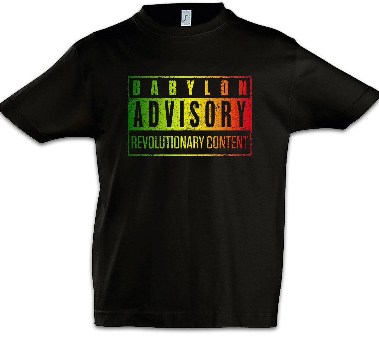 Urban Backwoods Print-Shirt Babylon Advisory Kinder T-Shirt Zion Music Babylon Musik Babylon Jah (1-tlg) Reggae Marley Irie