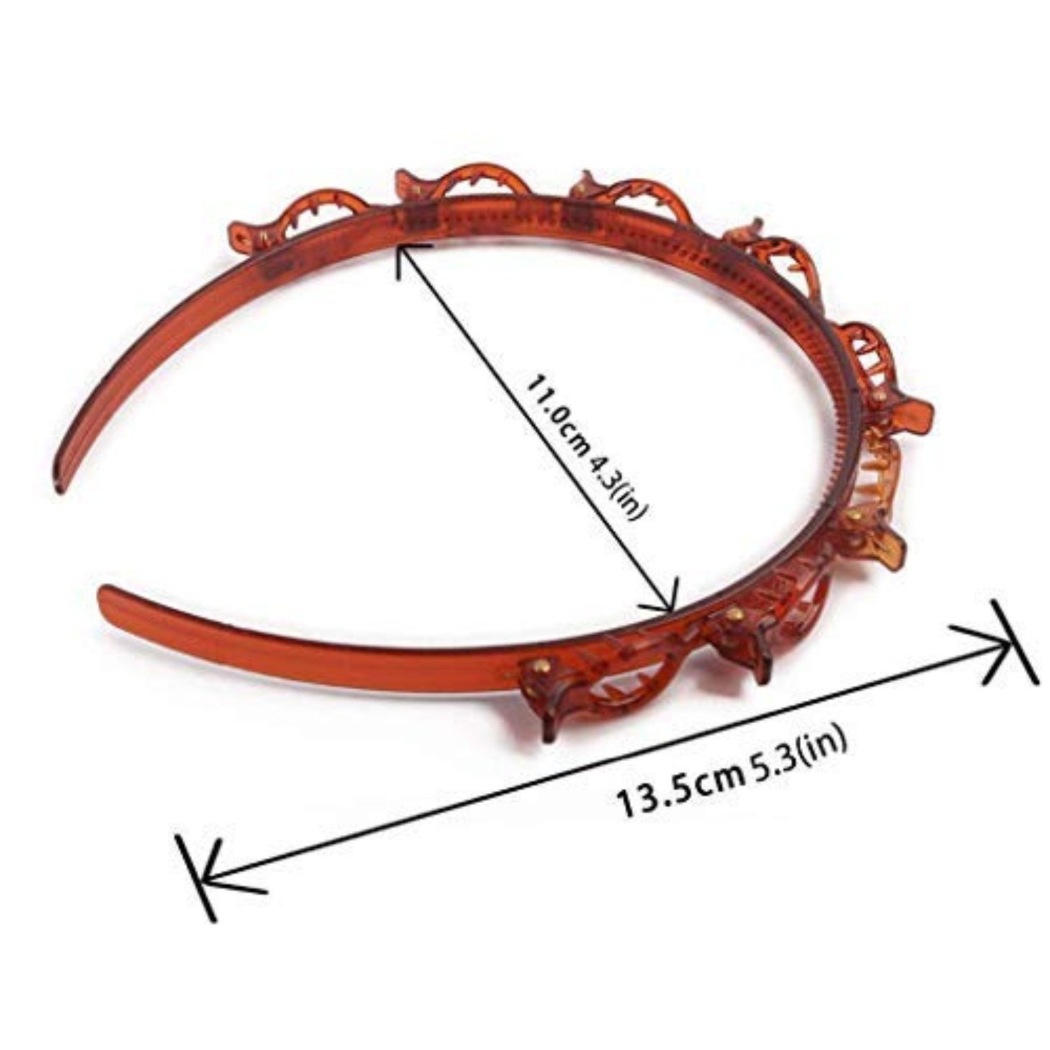 Dilara Haarreif 2 Stück Haarreifen mit Klammern und Zacken für Damen, Kinder & Mädchen, 2-tlg., Perfekter Halt ohne Verrutschen – stylisch & alltagstauglich