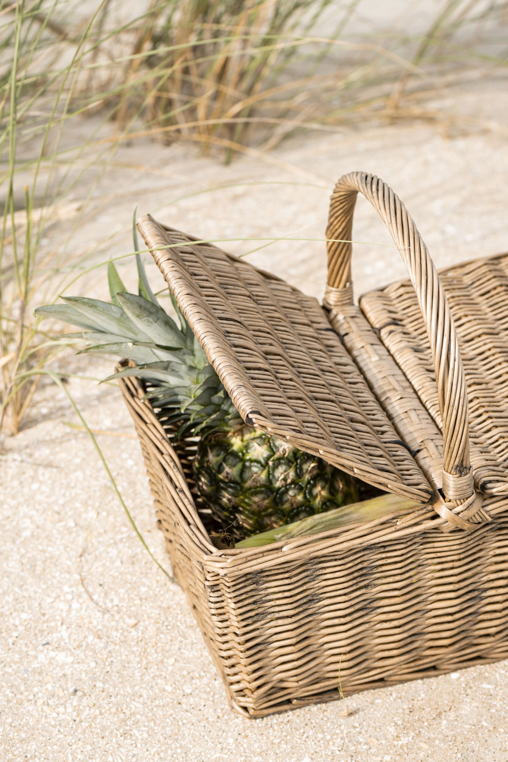 Ib Laursen Einkaufskorb Ib Laursen - Picknickkorb Einkaufskorb Weidenkorb Korb Weide mit