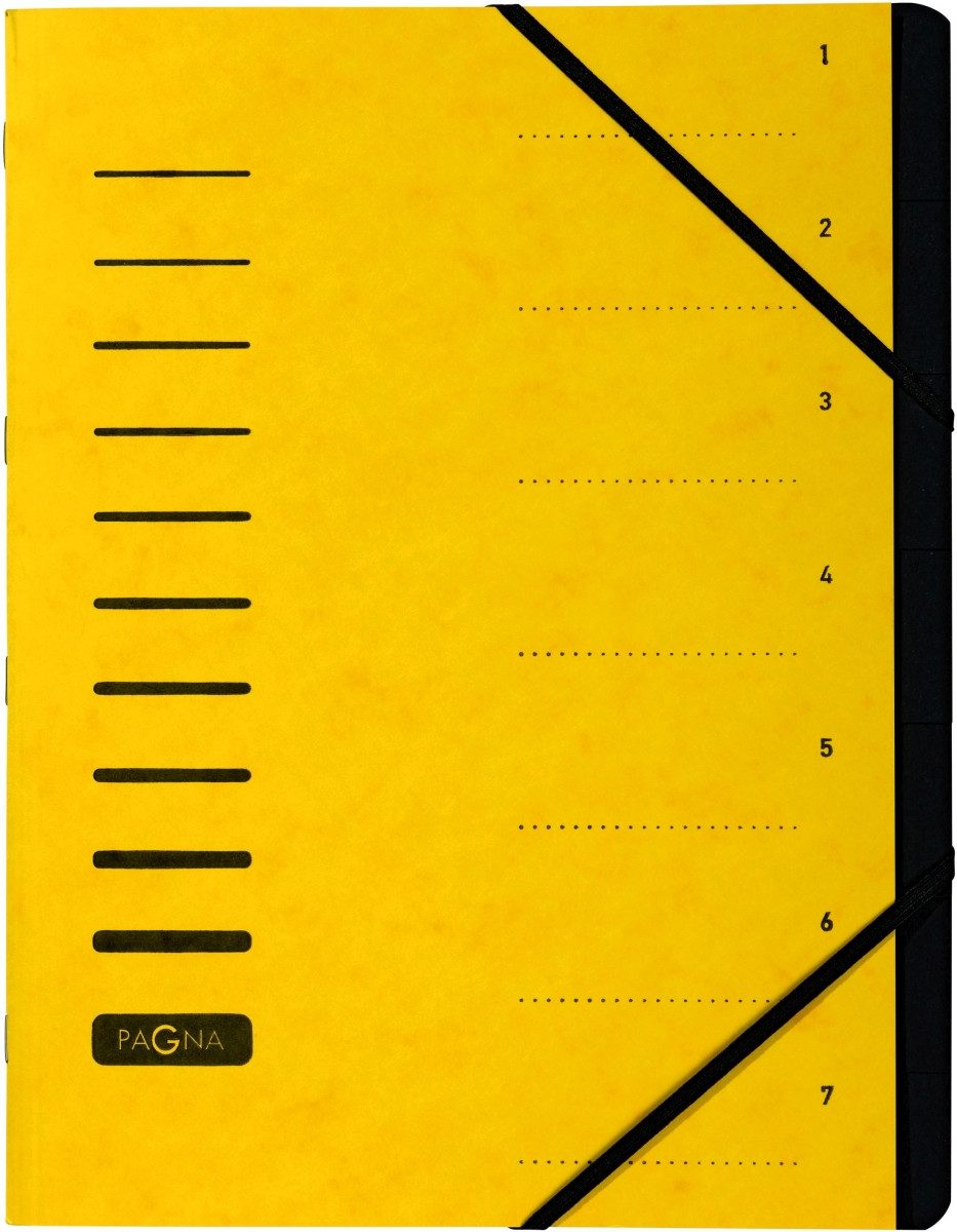 PAGNA Organisationsmappe Ordnungsmappe 7 Fächer gelb