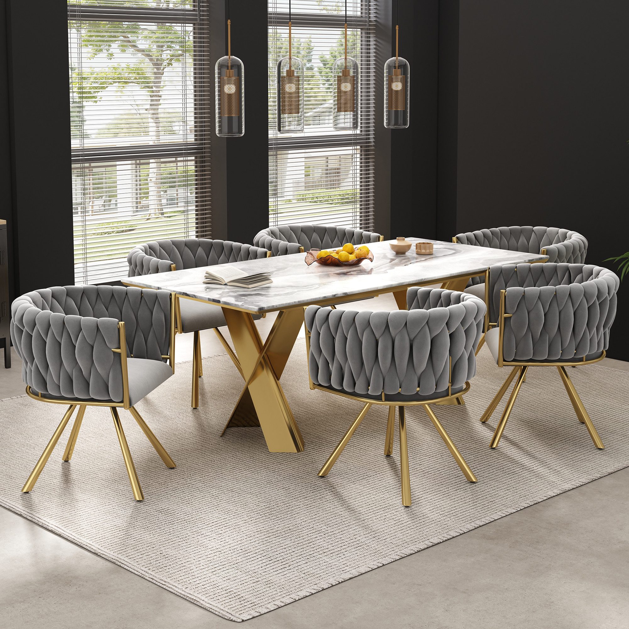 HAUSS SPOLE Esszimmerstuhl 6er set, Drehstuhl günstig online kaufen