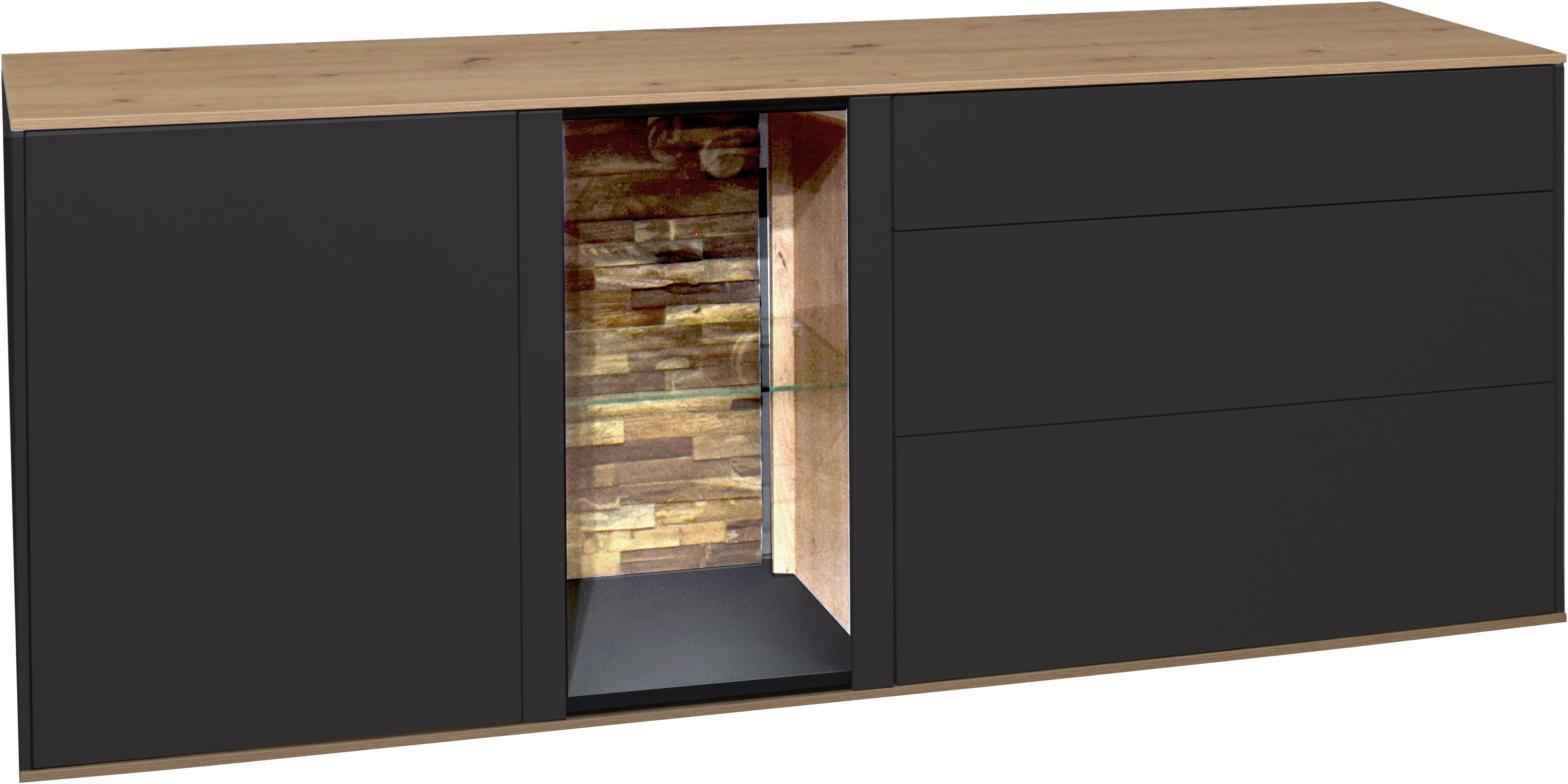 Mäusbacher Lowboard, Faro Lowboard B 169 cm, inkl. Beleuchtung, Push to open Funktion