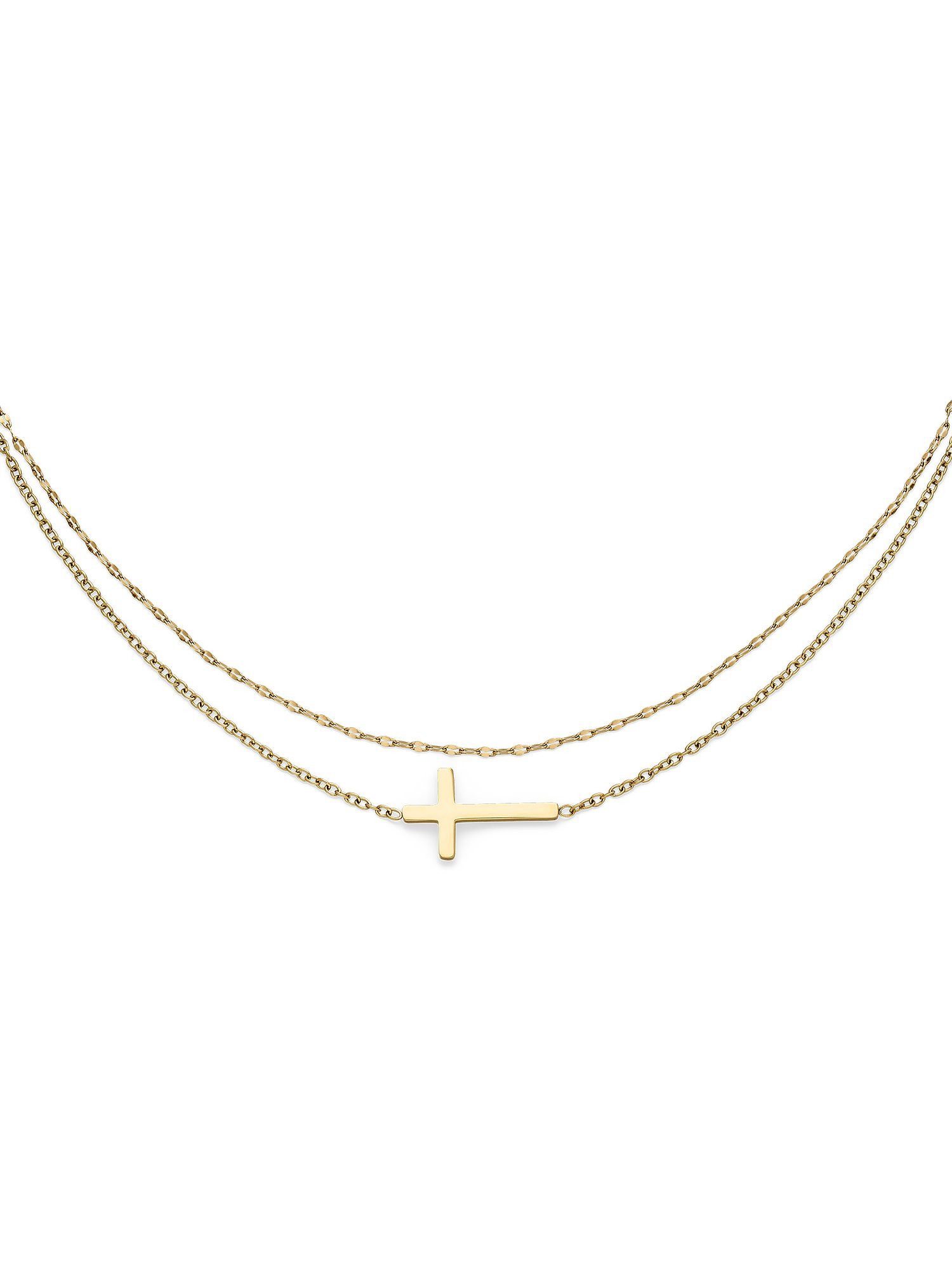 s.Oliver Armband S.Oliver Damen-Armband Edelstahl Kreuz