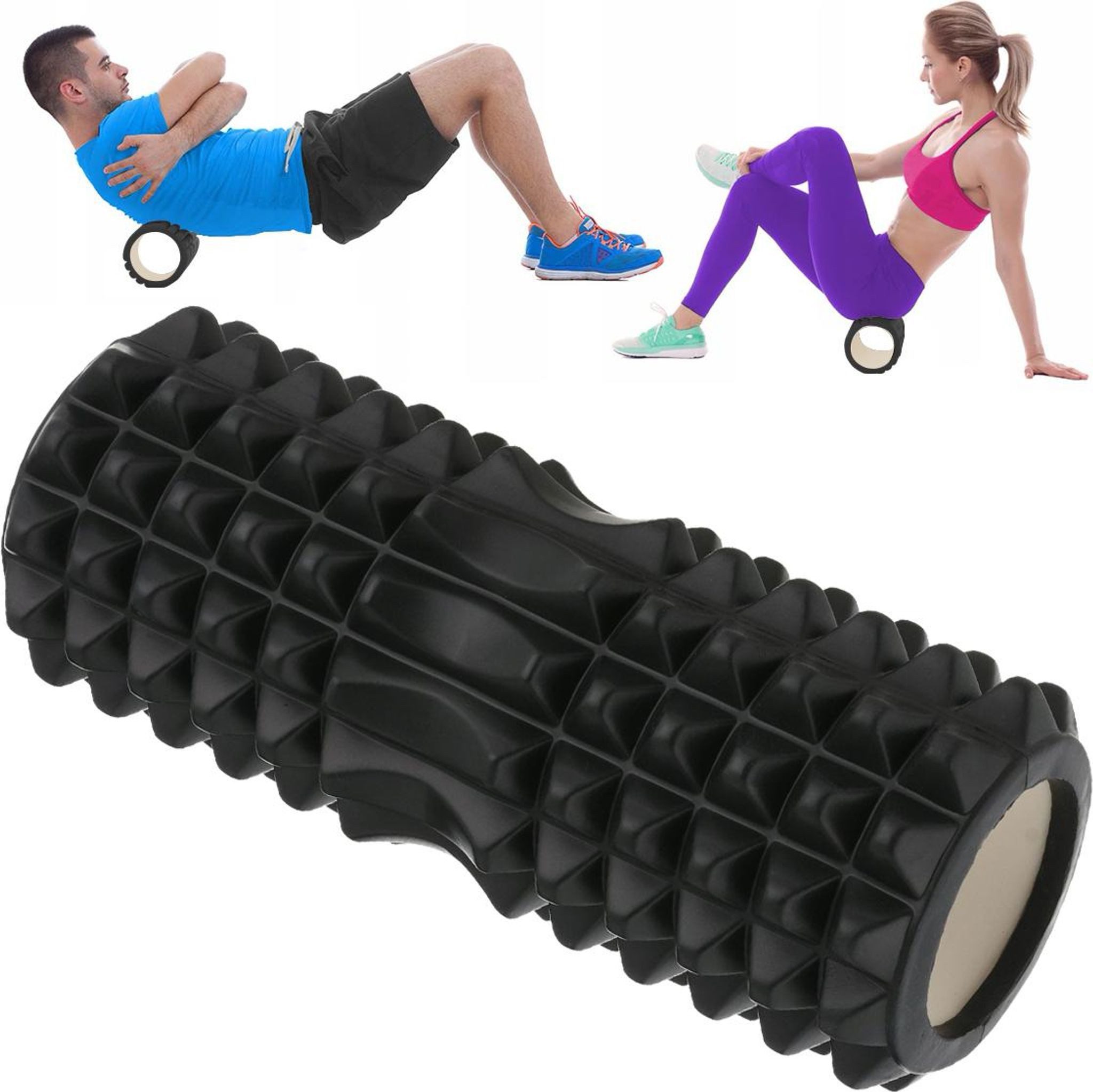 FELIXLEO Faszienrolle Faszienrolle EVA 33x11cm Massageroller Rücken Ganzkörper Yoga Pilates