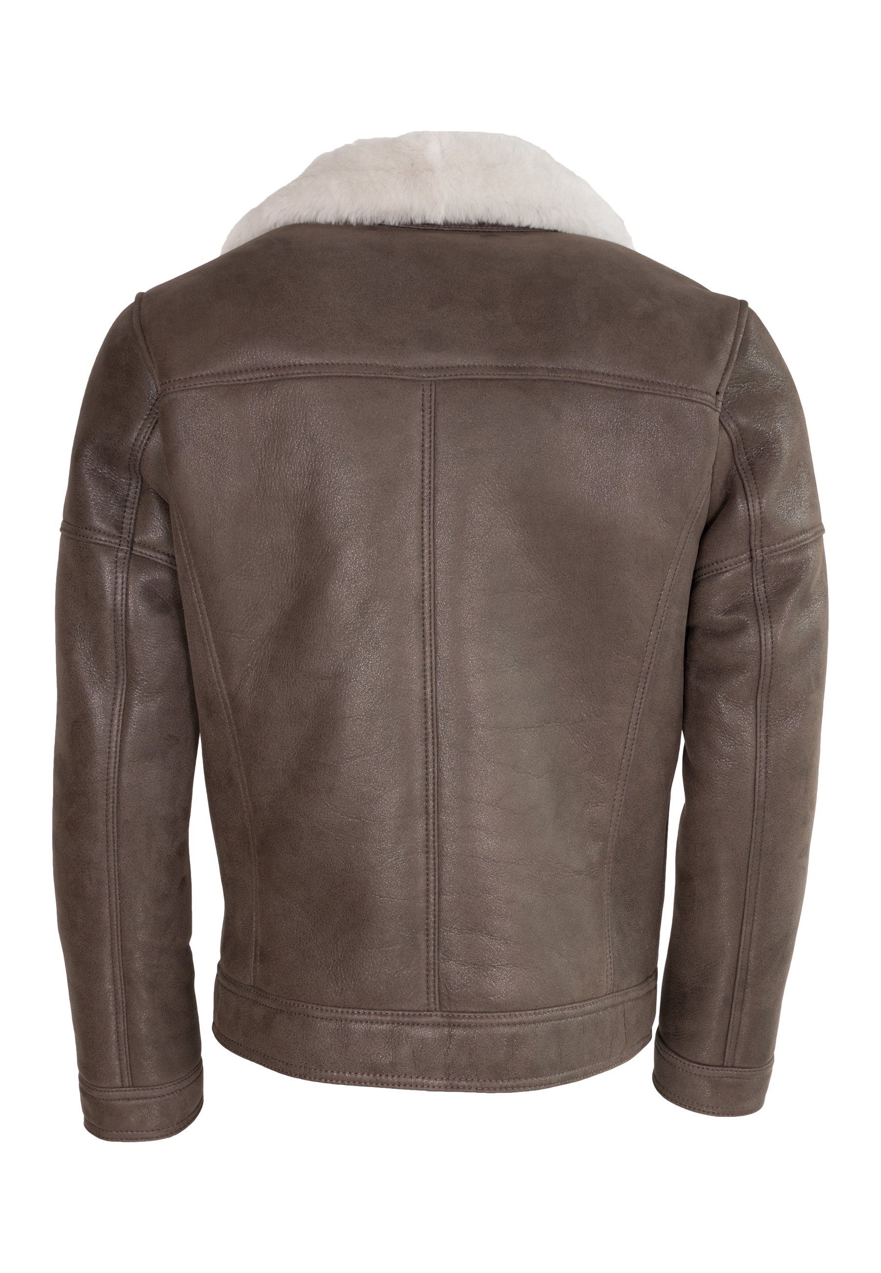 Lolus Lederjacke Edgar Lammfell Herren Lammfelljacke mit hellem und weichem günstig online kaufen