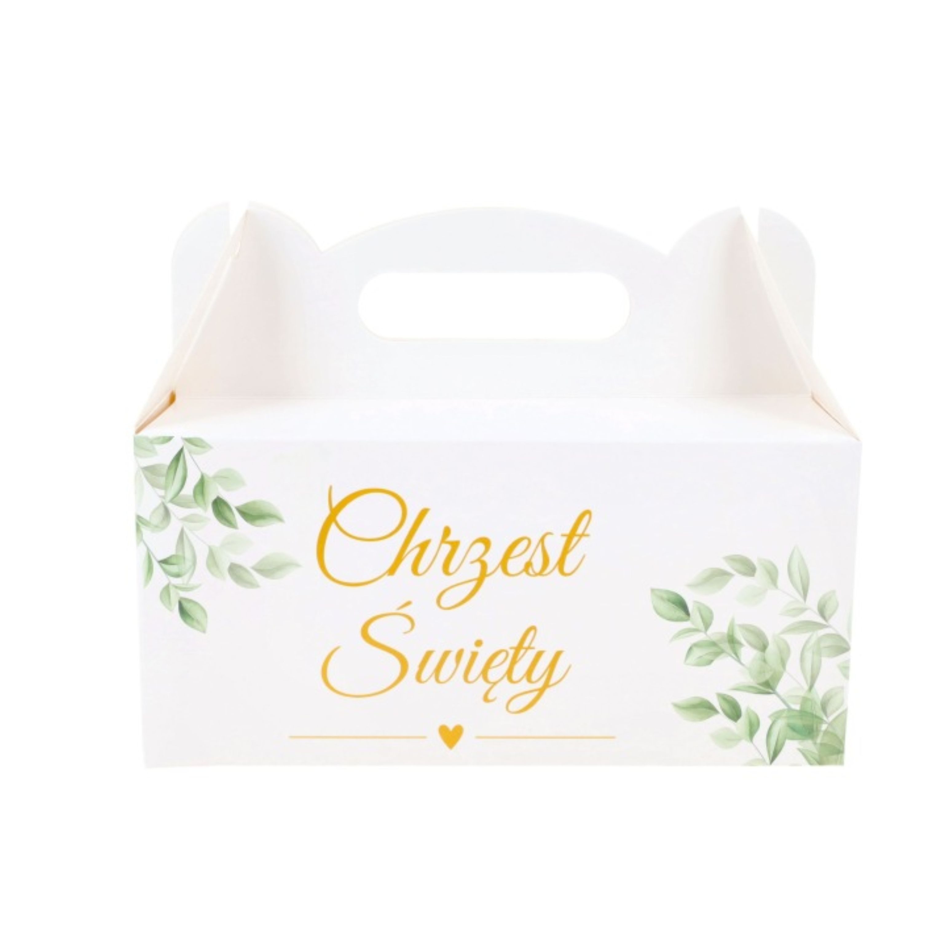 Festivalartikel Taufkarte Kuchenbox Taufe 10 Stk Weiß Gold Gastgeschenk Taufe Box