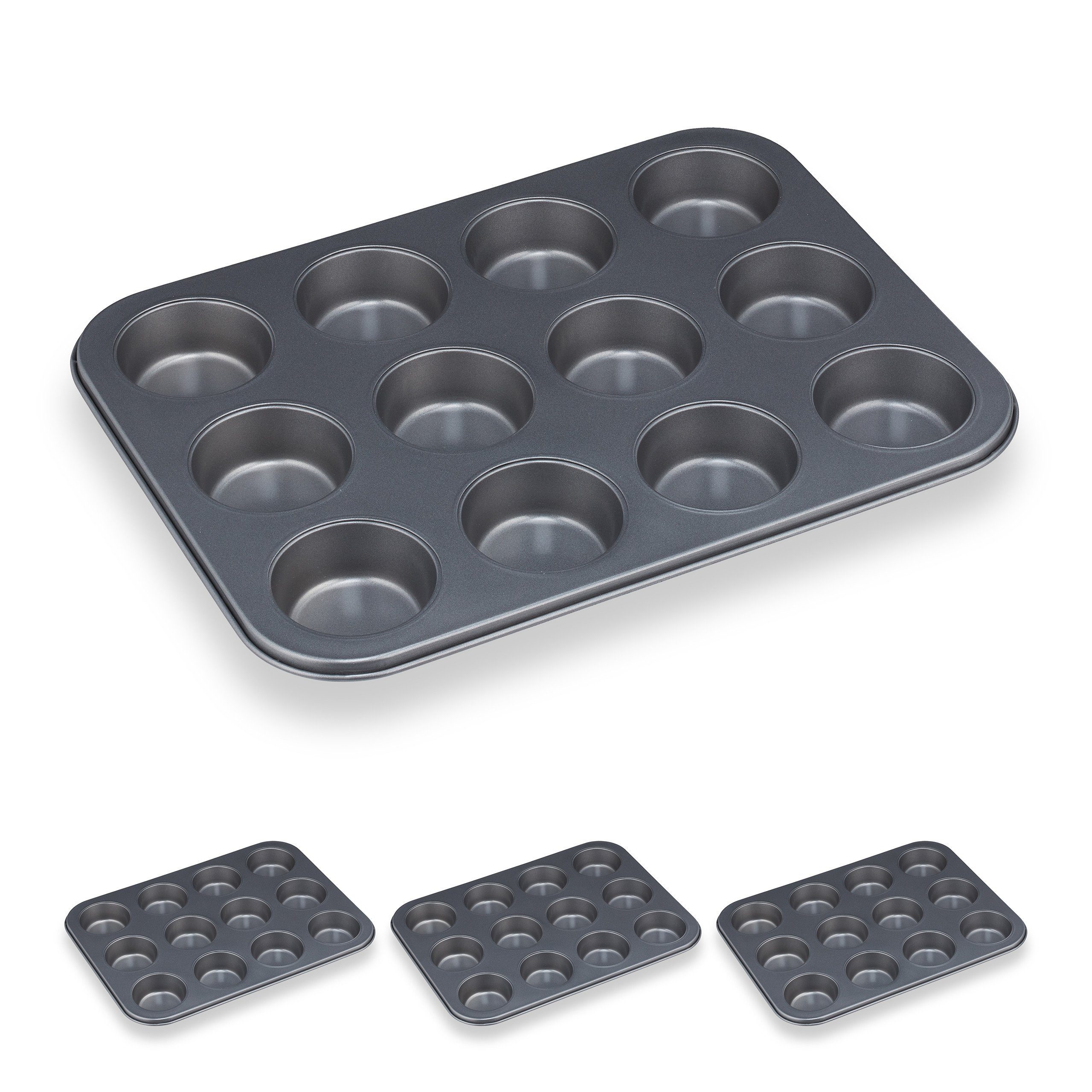 Muffinplatten 4 x Muffinform für 12 Muffins