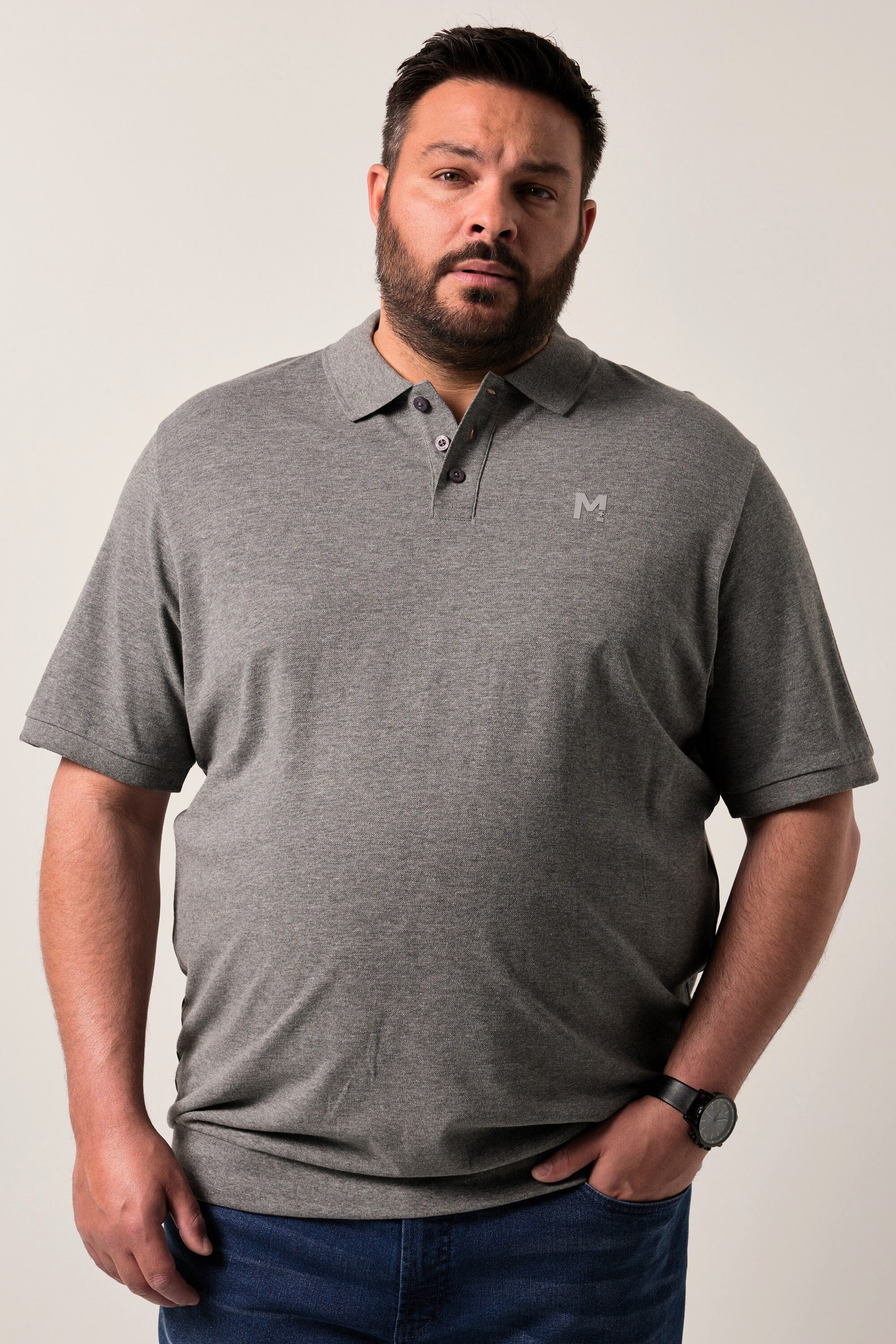 Men Plus Poloshirt Men+ Poloshirt Bauchfit günstig online kaufen