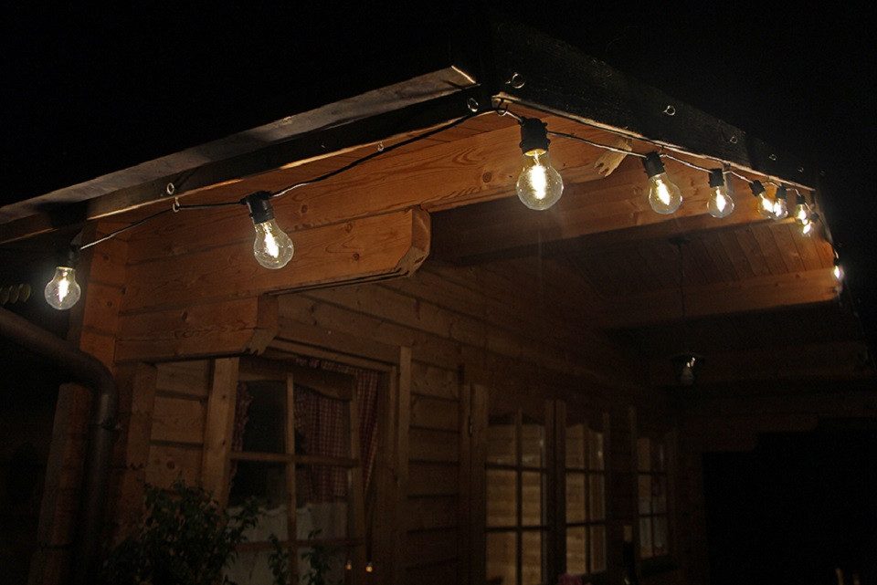 Gartenpirat LED-Lichterkette mit 10 Leuchtbirnen LED warmweiß Lichterkette mit Filament-Glühbirnen