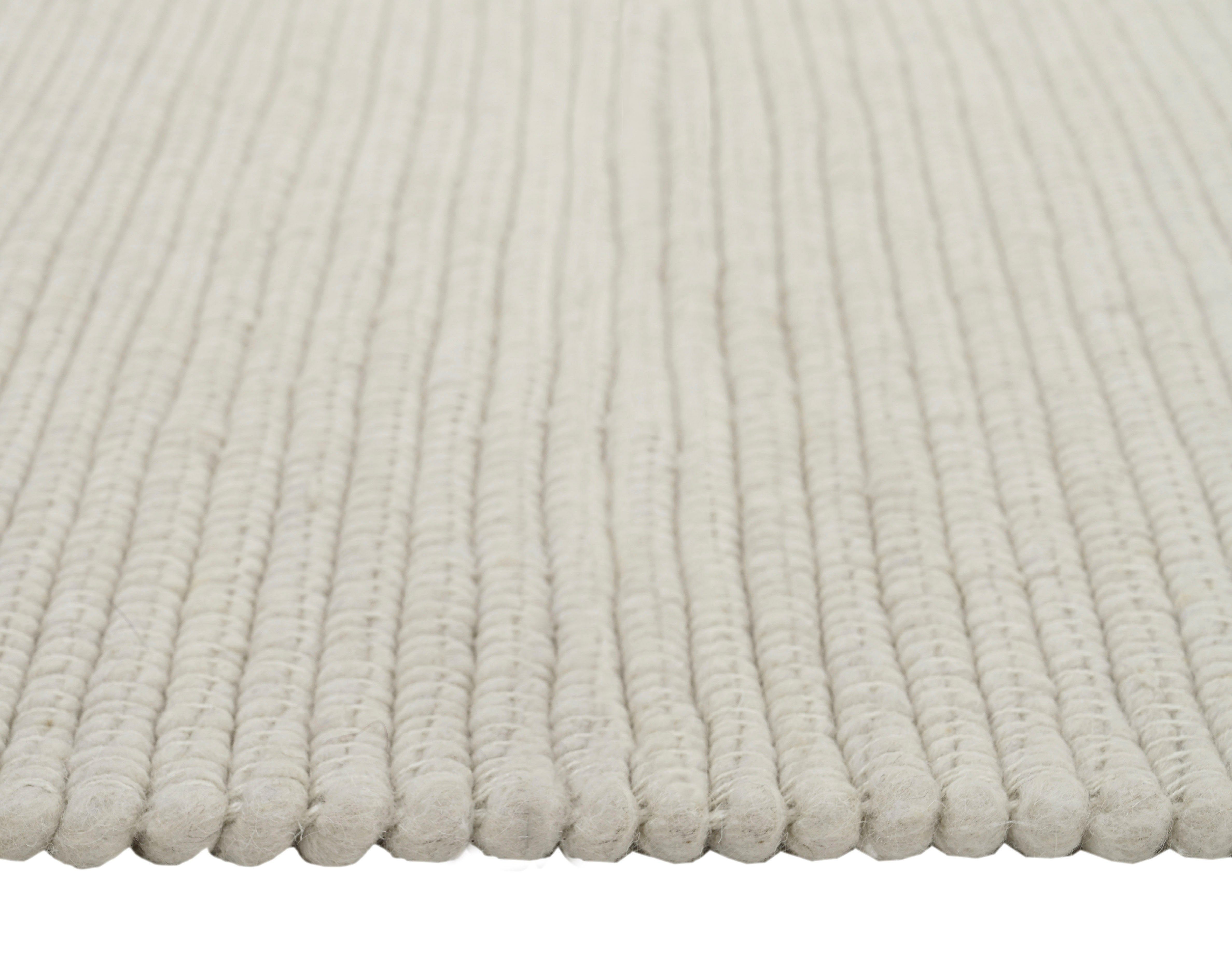 Wollteppich Kreta, rechteckig, mm, Esszimmer natur Teppich 14 für Handweb andas, Wohnzimmer, Teppiche, Schlafzimmer, Höhe