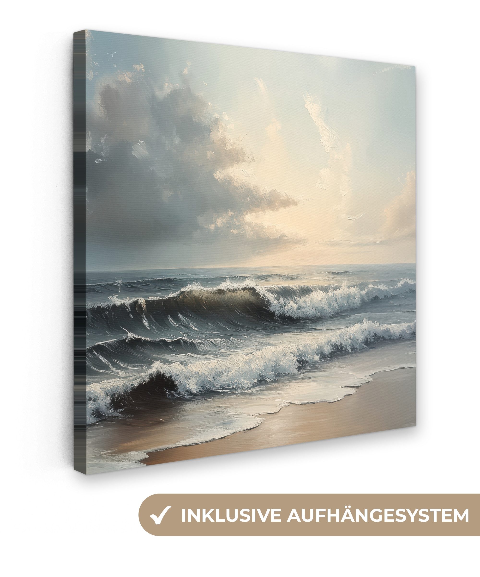 OneMillionCanvasses® Leinwandbild Strand - Meer - Sonnenuntergang, Fotodruc günstig online kaufen