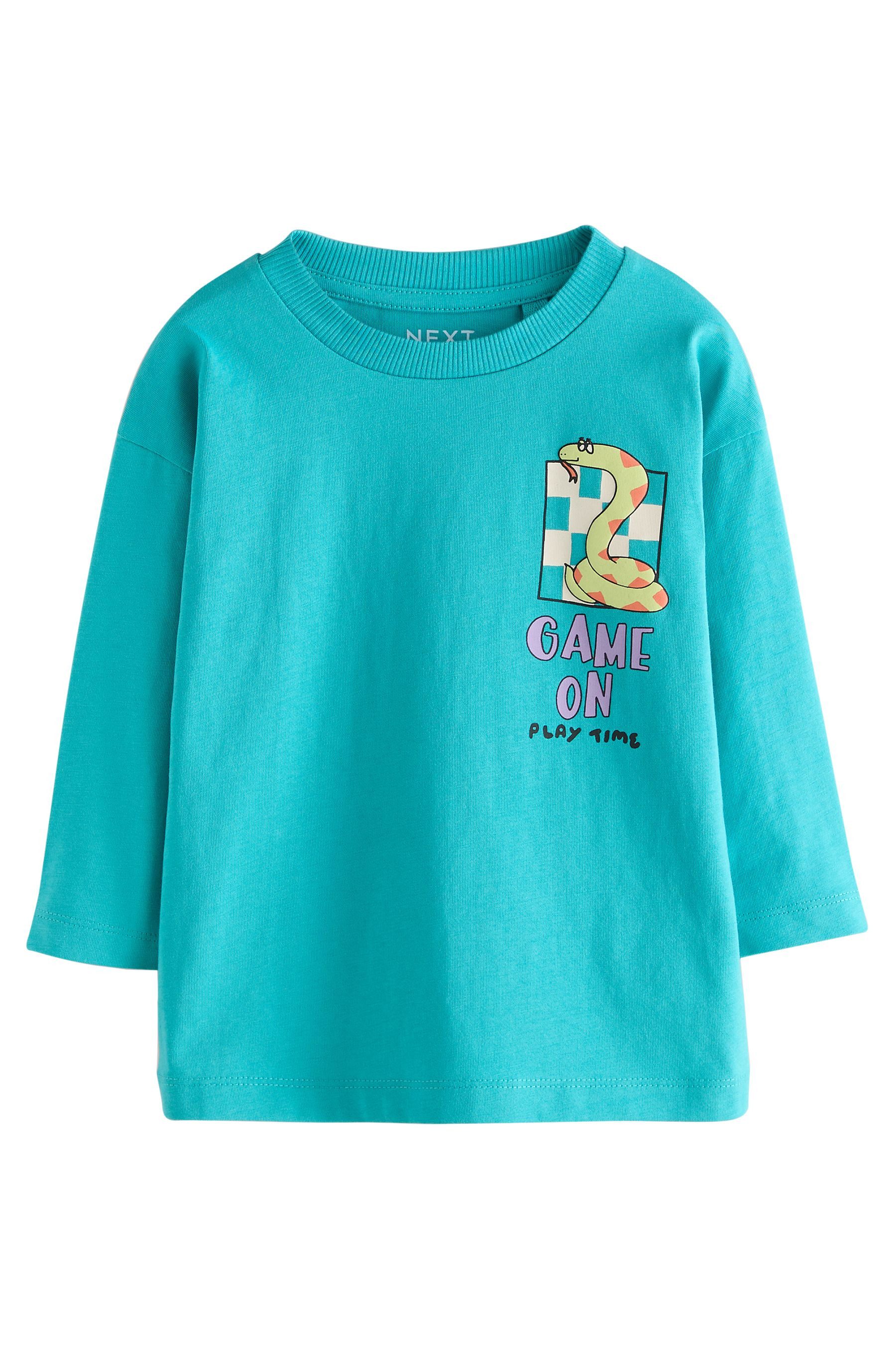 Next Langarmshirt Langärmeliges Shirt mit Rückengrafik (1-tlg)