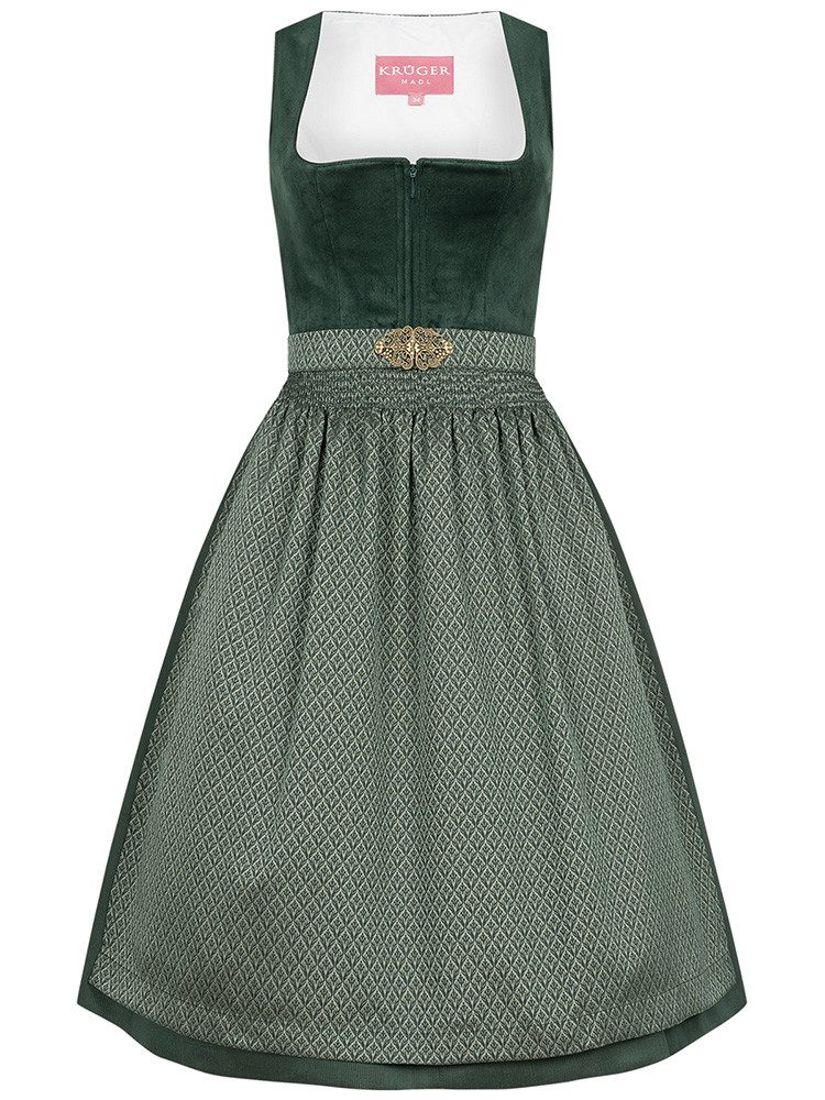 Krüger Madl Dirndl Dirndl Alisha 70cm Länge dunkelgrün