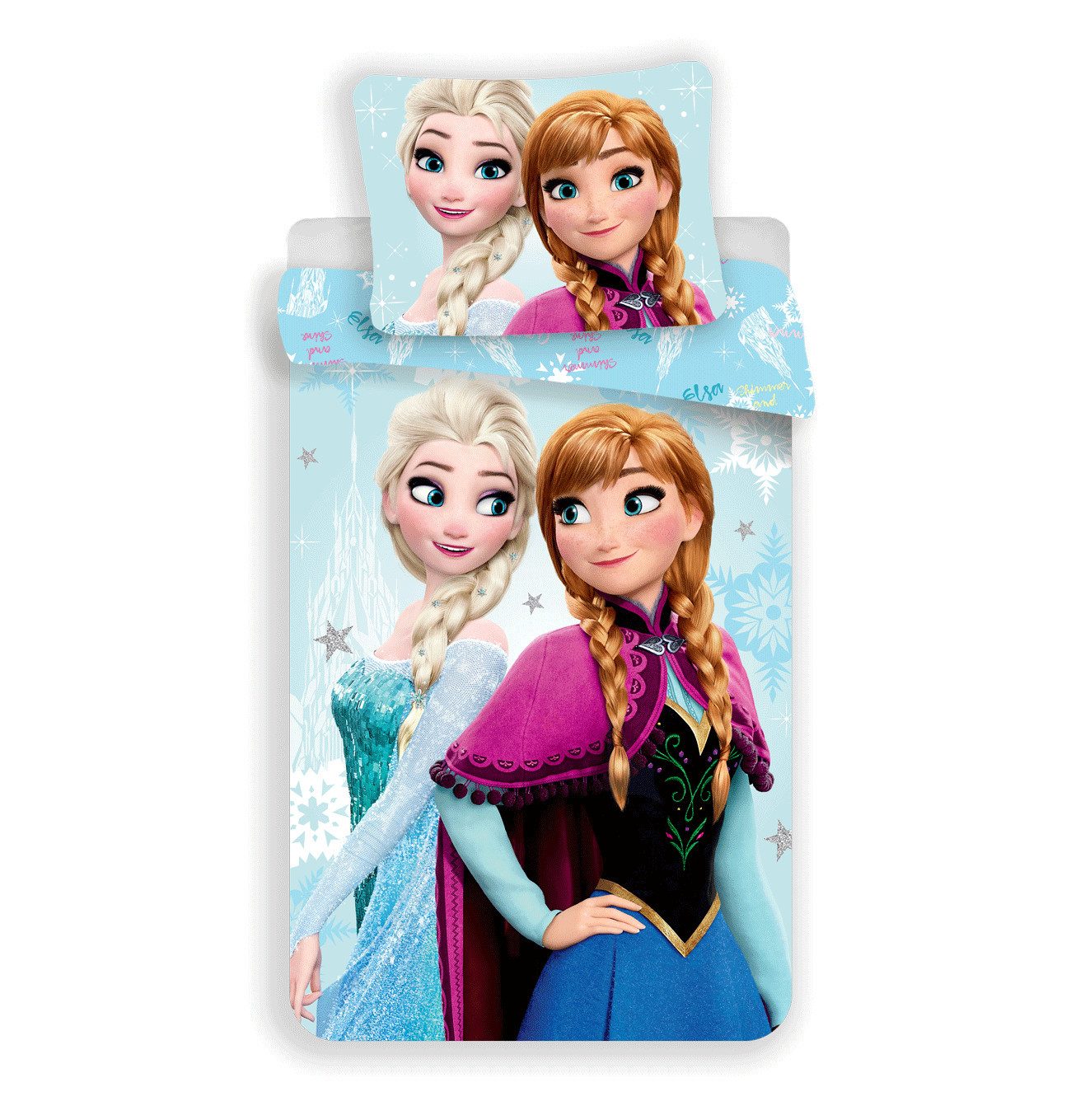 Disney Frozen Wendebettbezug Disney Frozen Bettwäsche Eiskönigin Anna Elsa günstig online kaufen