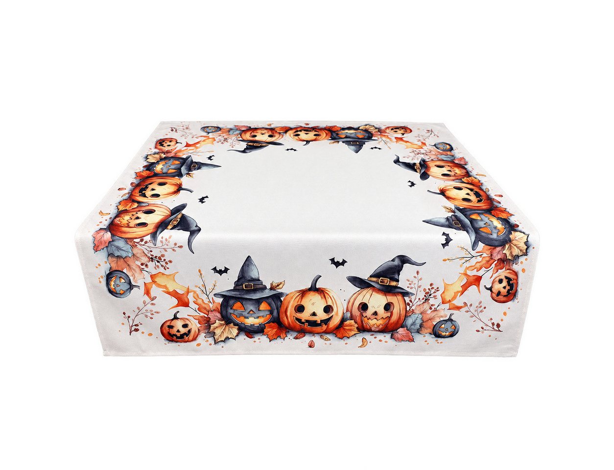 texpot Tischdecke Tischläufer Druck Fledermaus Halloween Kürbis (1-tlg)