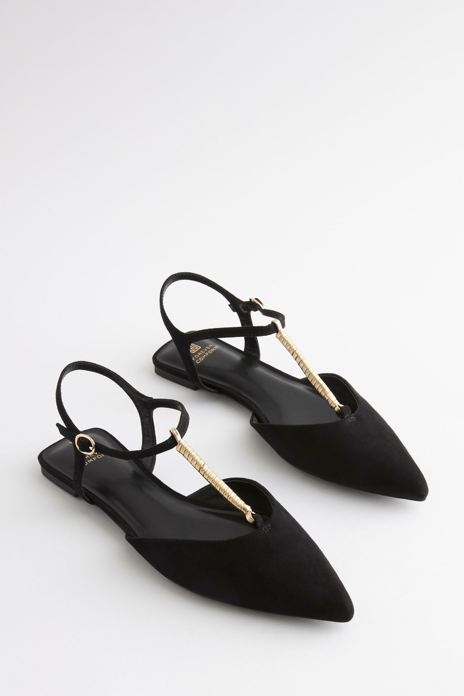 Next Forever Comfort® Black (1-tlg) Spitze mit Pumps Schuhe T-Steg