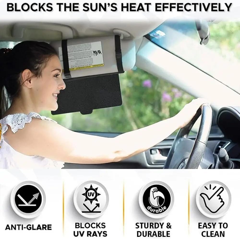 FELIXLEO Autosonnenschutz Sonnenblende Verlaengerung Auto Visier Anti UV Opaque – Bild 2 von 5
