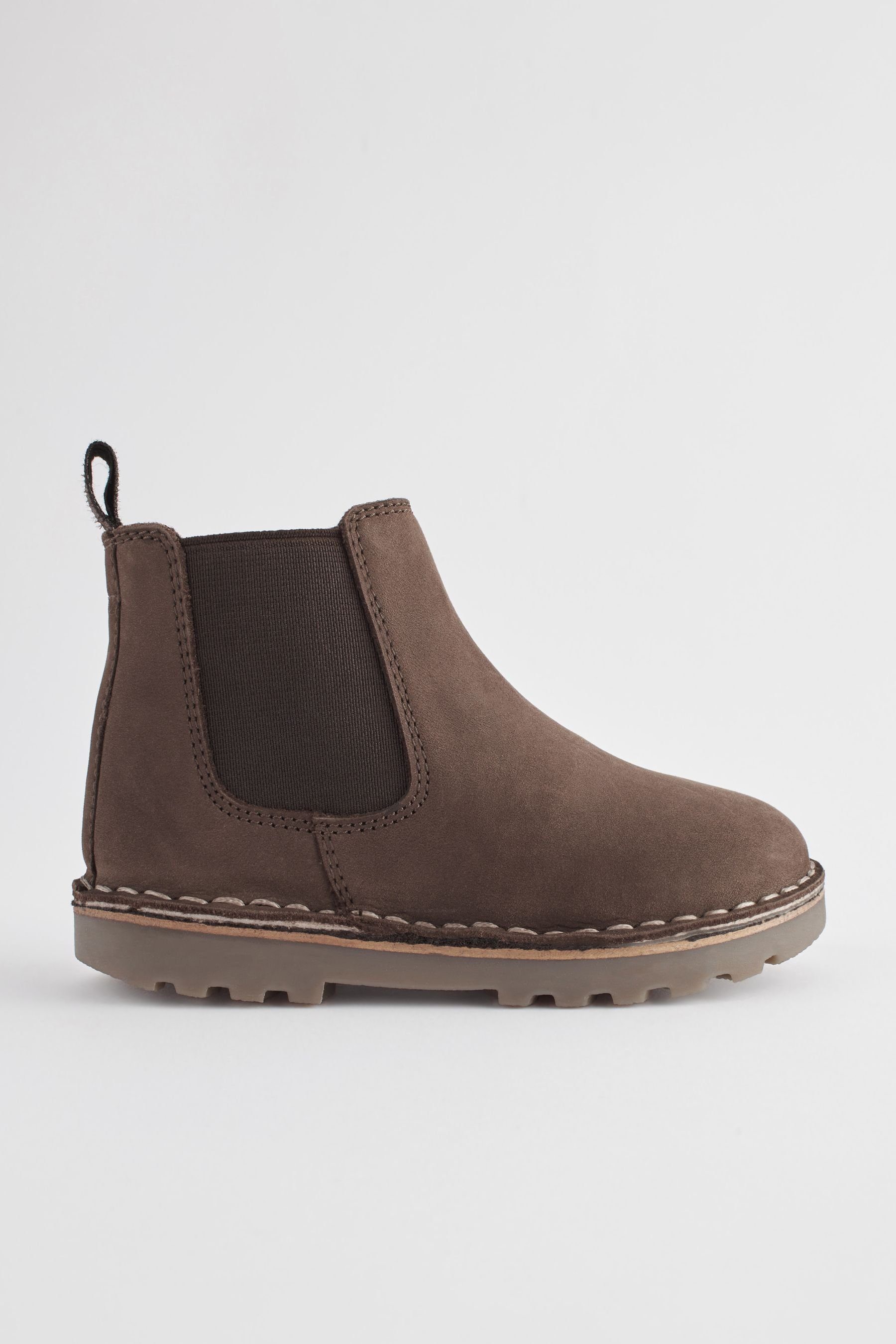 Next Warmgefütterte Chelsea-Stiefeletten aus Leder Chelseaboots günstig online kaufen