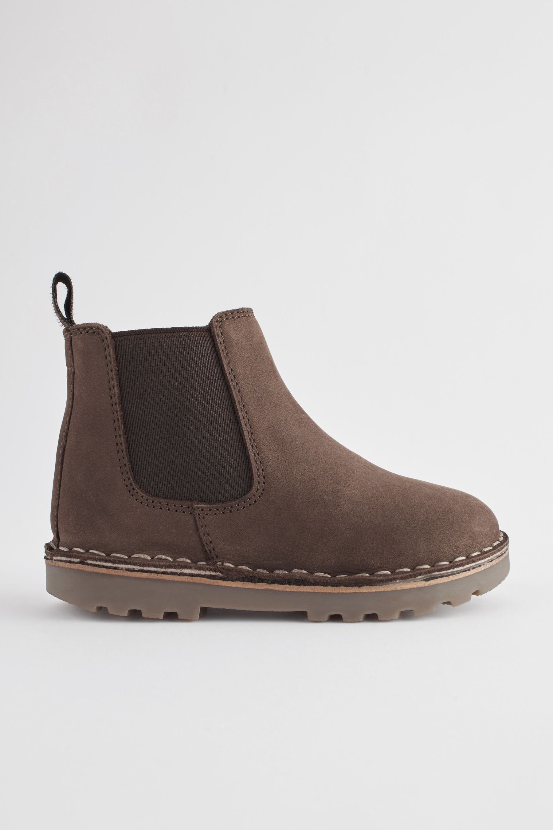 Beliebtheit der Lieferung per Nachnahme Next Warme Chelseastiefel aus Weite Passform Stiefel Chocolate (1-tlg) Leder - Brown