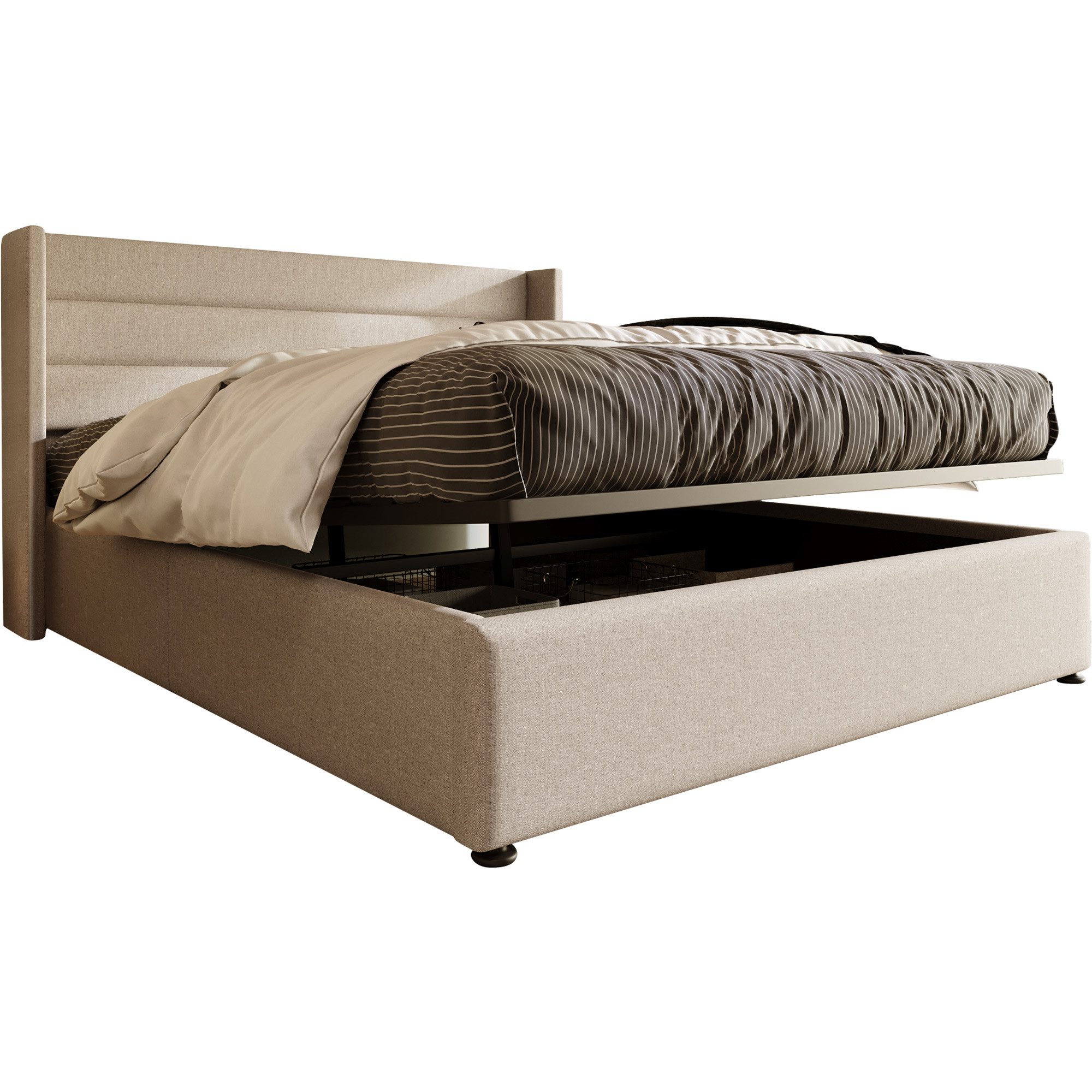 Flieks Funktionsbett cozy, Polsterbett Stauraumbett Hydraulisches günstig online kaufen