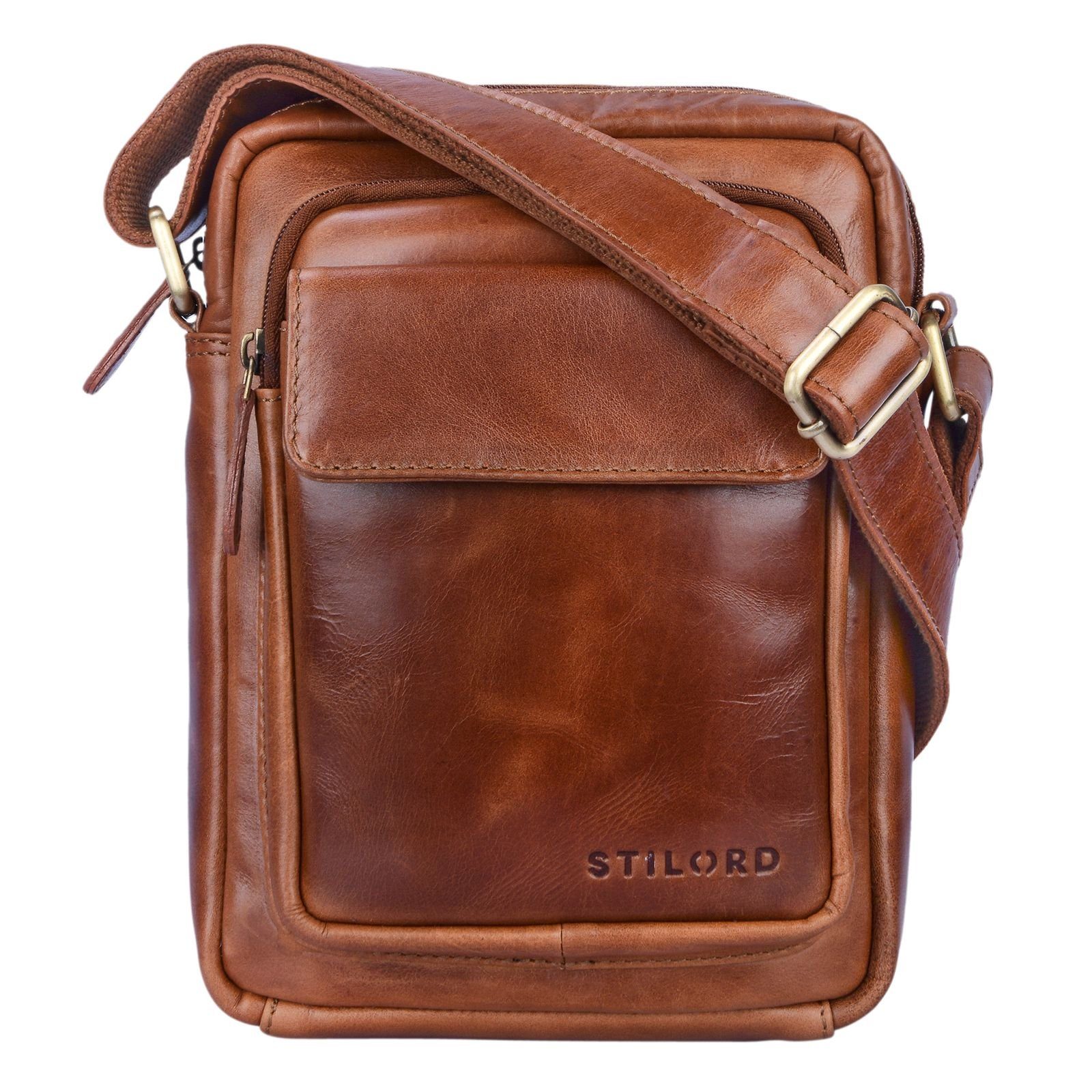 Schultertasche "Jannis" Leder Umhängetasche Männer klein