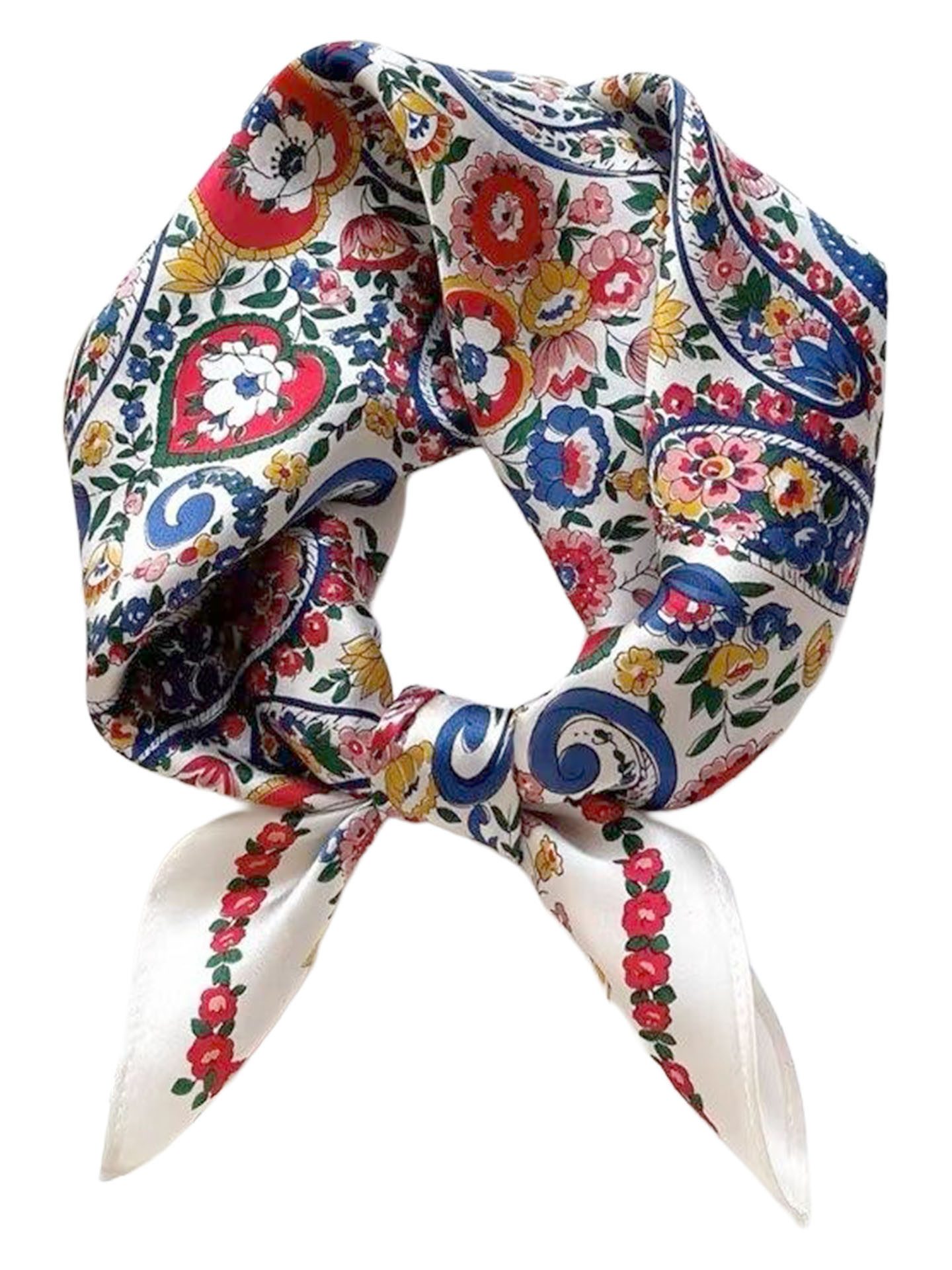 Moschen-Bayern Halstuch Halstuch Damen Nickituch Seidentuch Seidenhalstuch Blau Rot